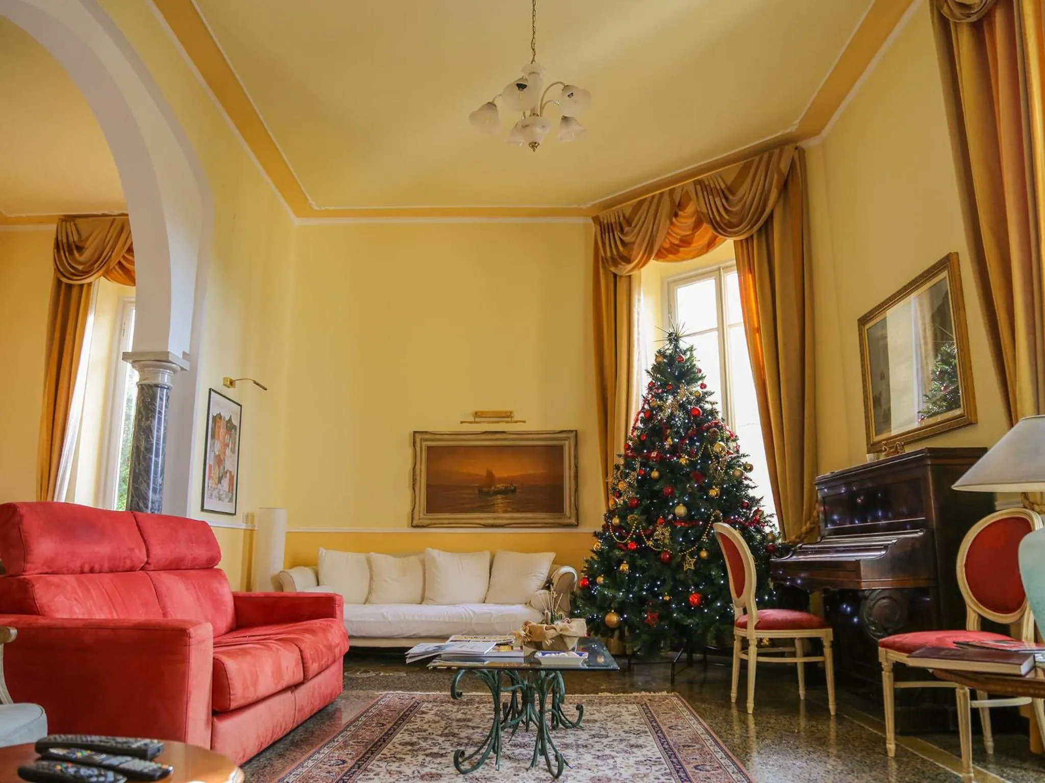 Communal lounge/ TV room in Hotel Delle Rose