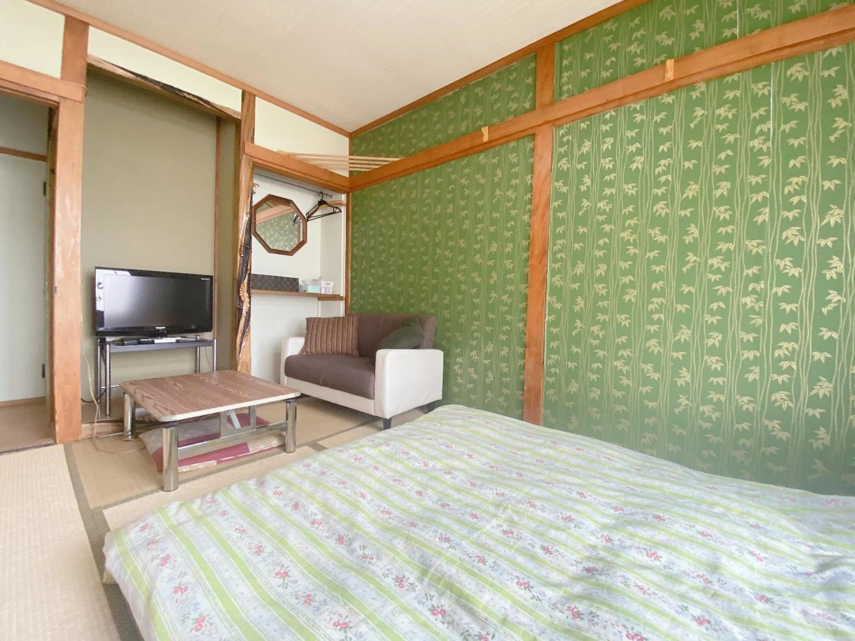 Bed in Ryokan Sansui