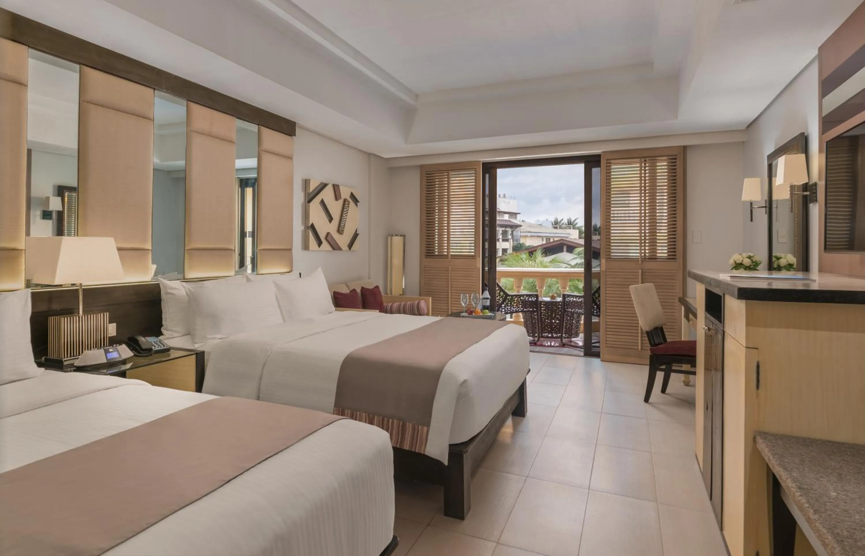 Bed in Henann Garden Resort