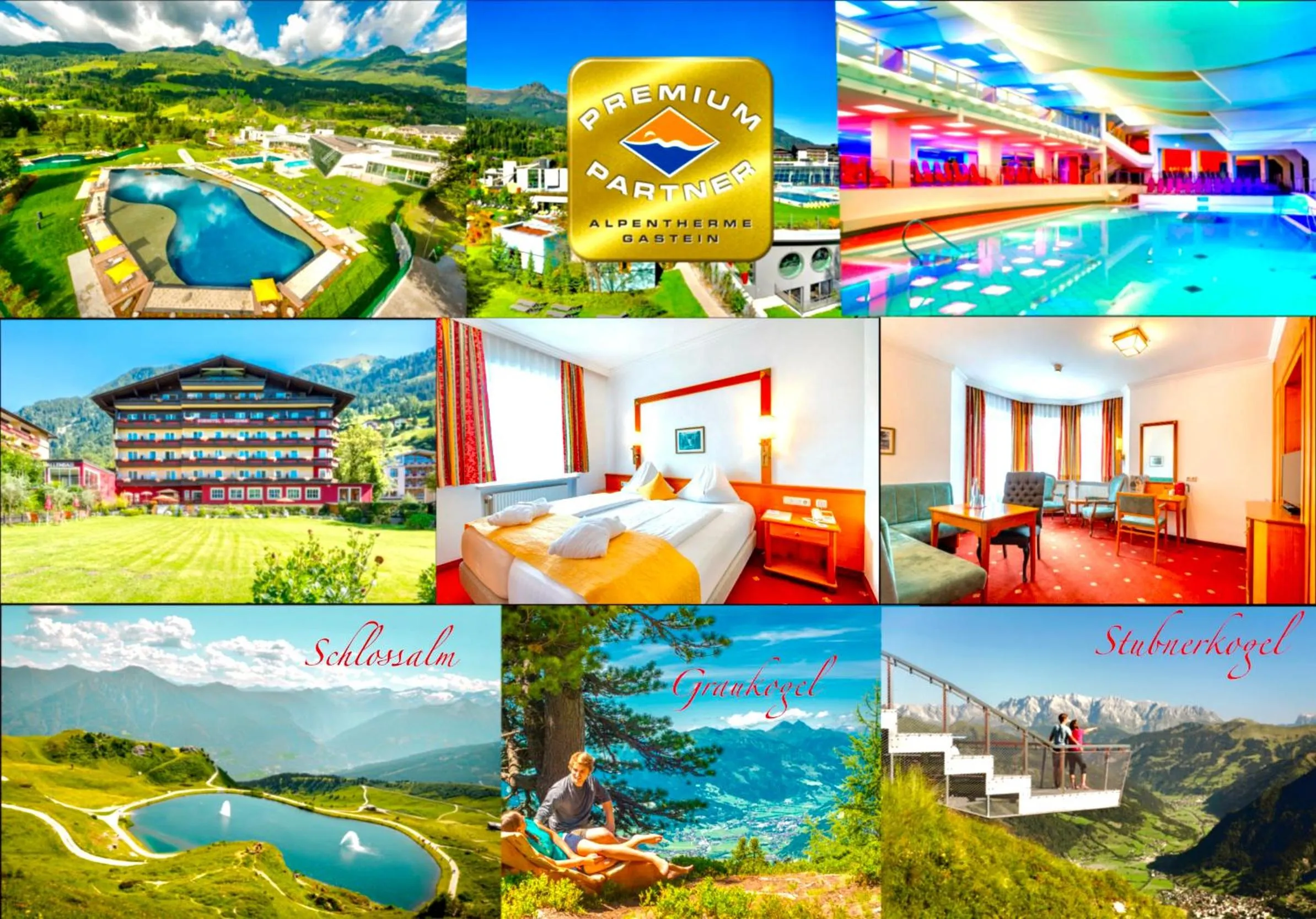 Swimming pool in Hotel Germania Gastein - ganzjährig inklusive Alpentherme Gastein & Sommersaison inklusive Gasteiner Bergbahnen