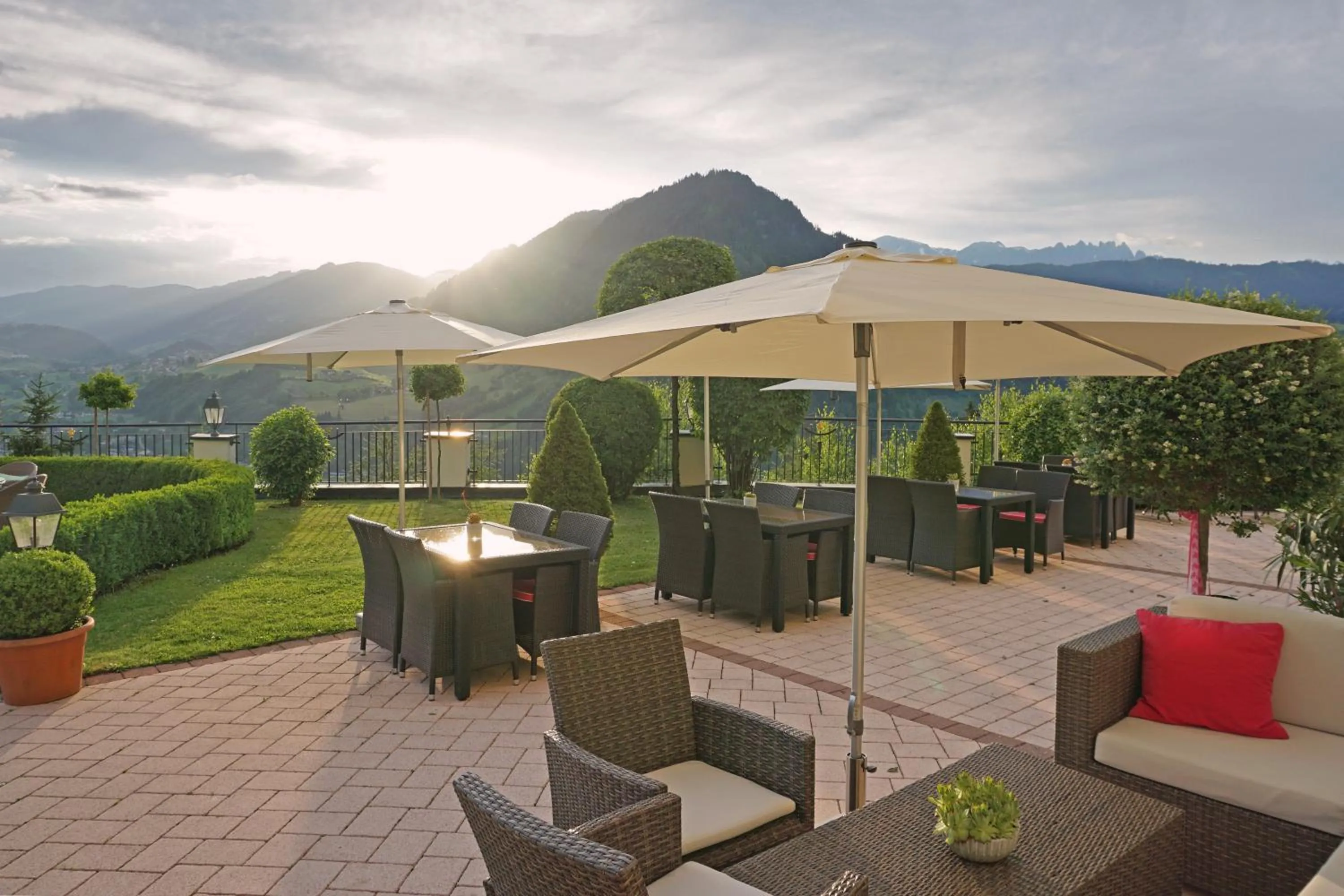 Balcony/Terrace in Hotel AlpenSchlössl