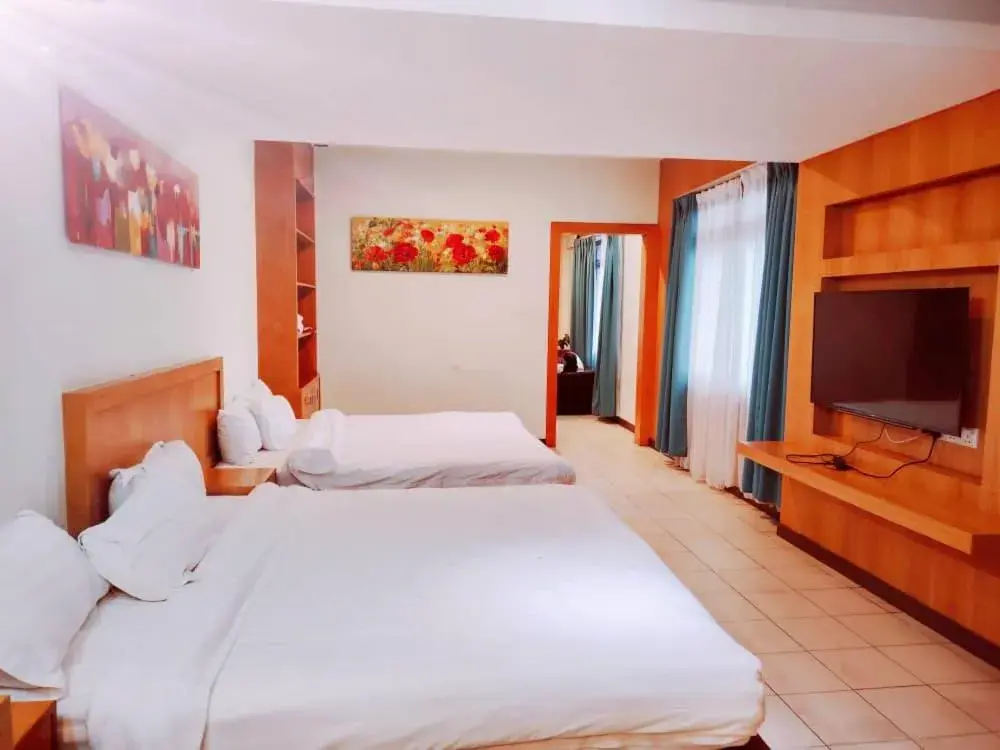 Bed in Fratini's Hotel Labuan Bed in Fratini's Hotel Labuan