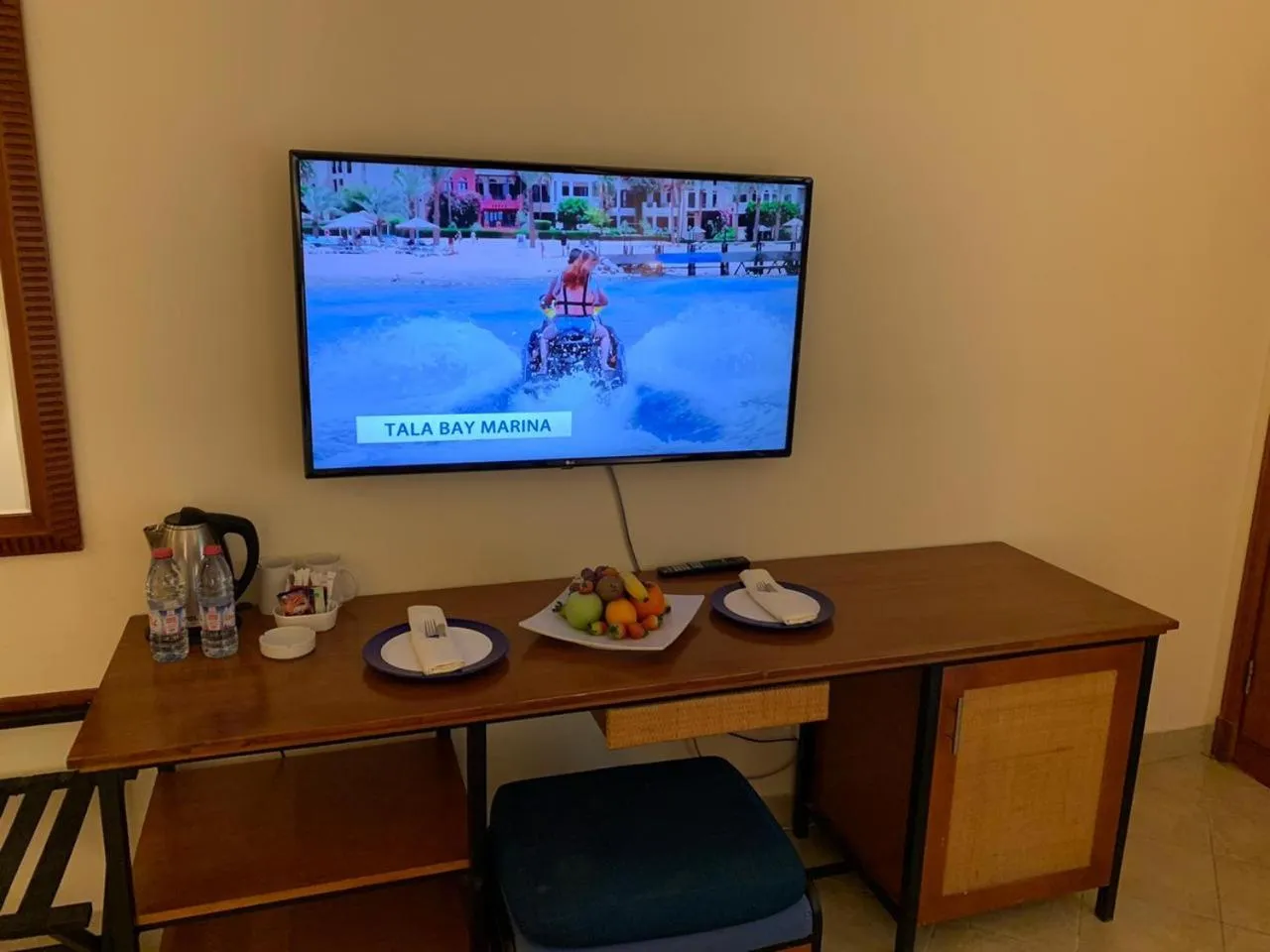 Communal lounge/ TV room in Marina Plaza Hotel, Tala Bay