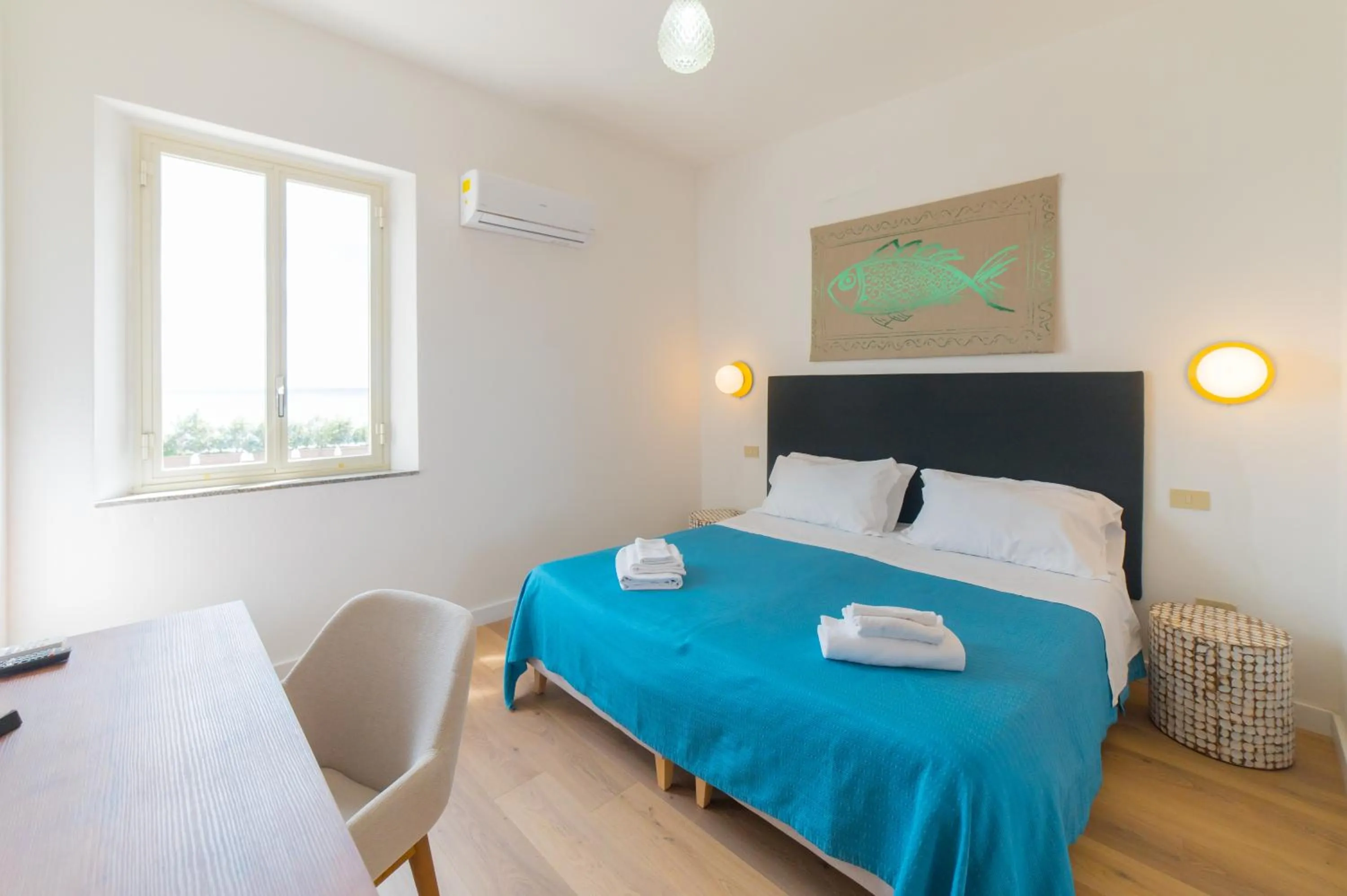 Bed in Hotel Villino Gallodoro