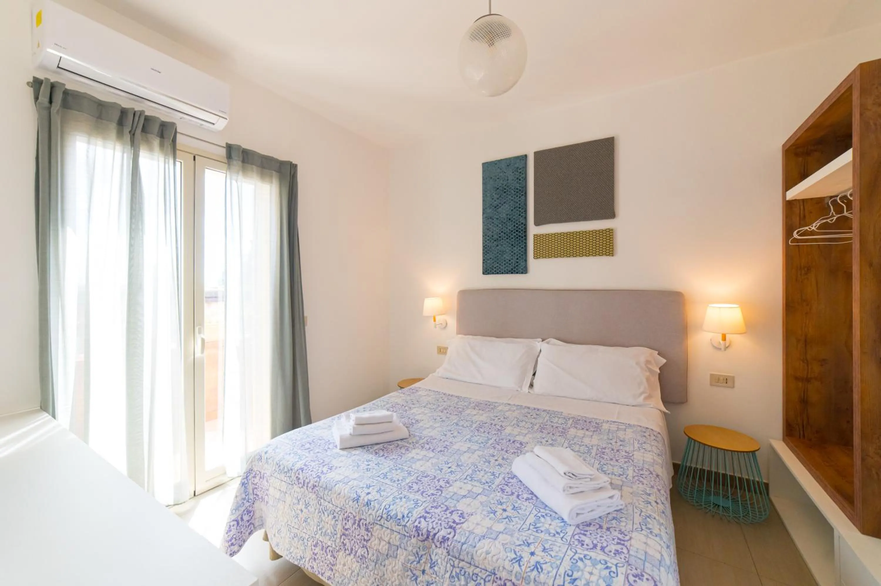 Bed in Hotel Villino Gallodoro