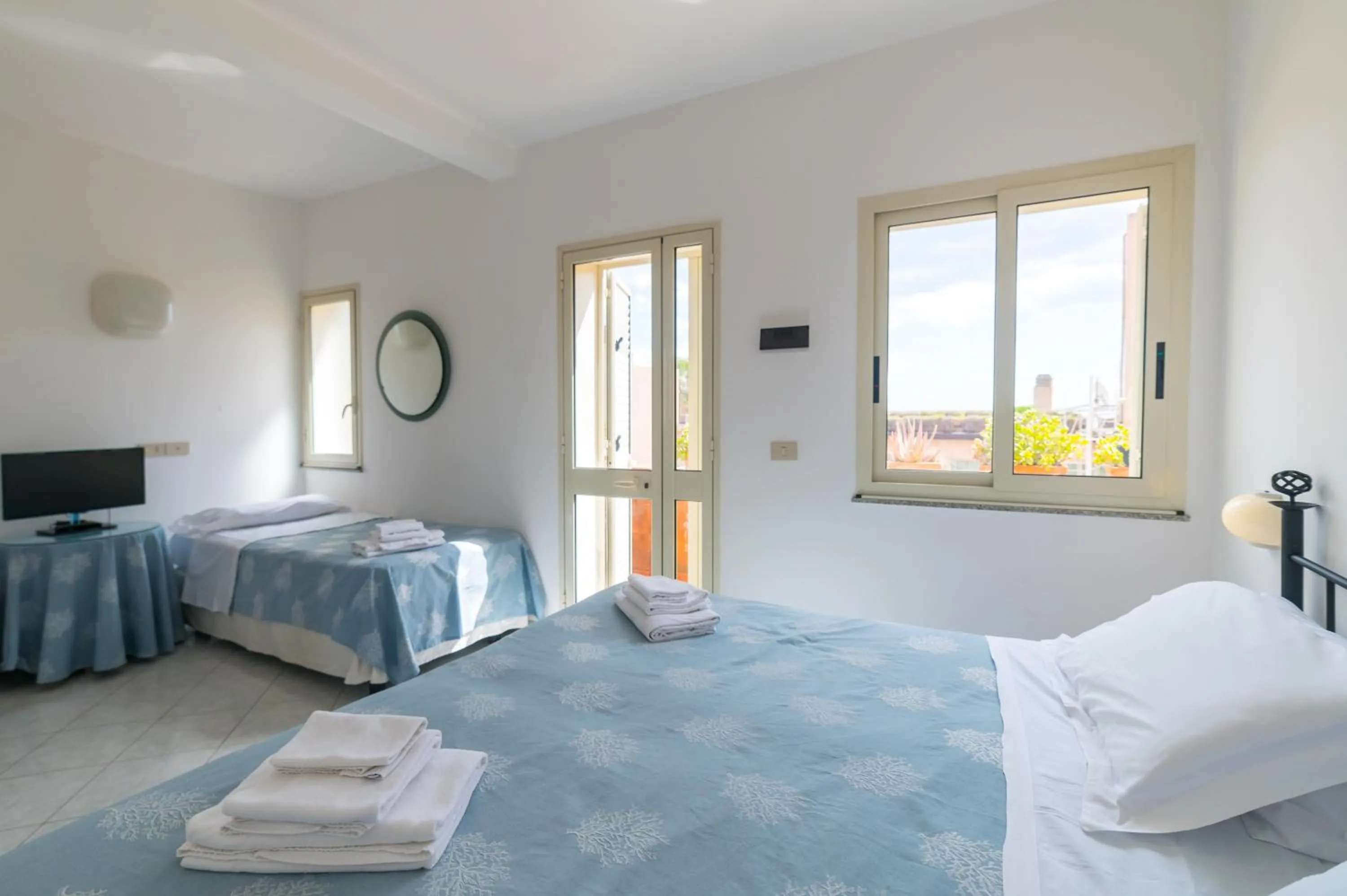 Bed in Hotel Villino Gallodoro