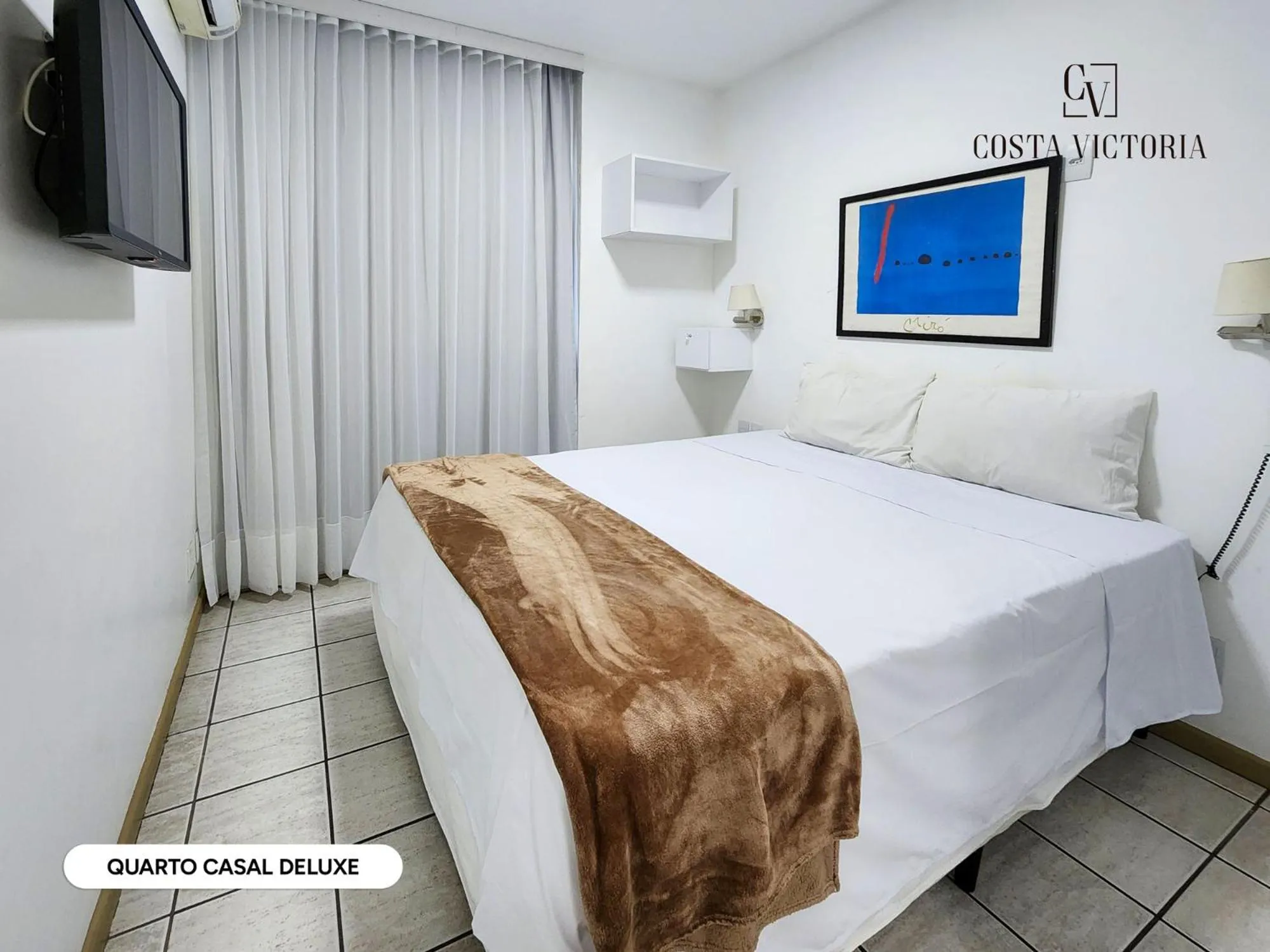 Bed in Hotel Costa Victória