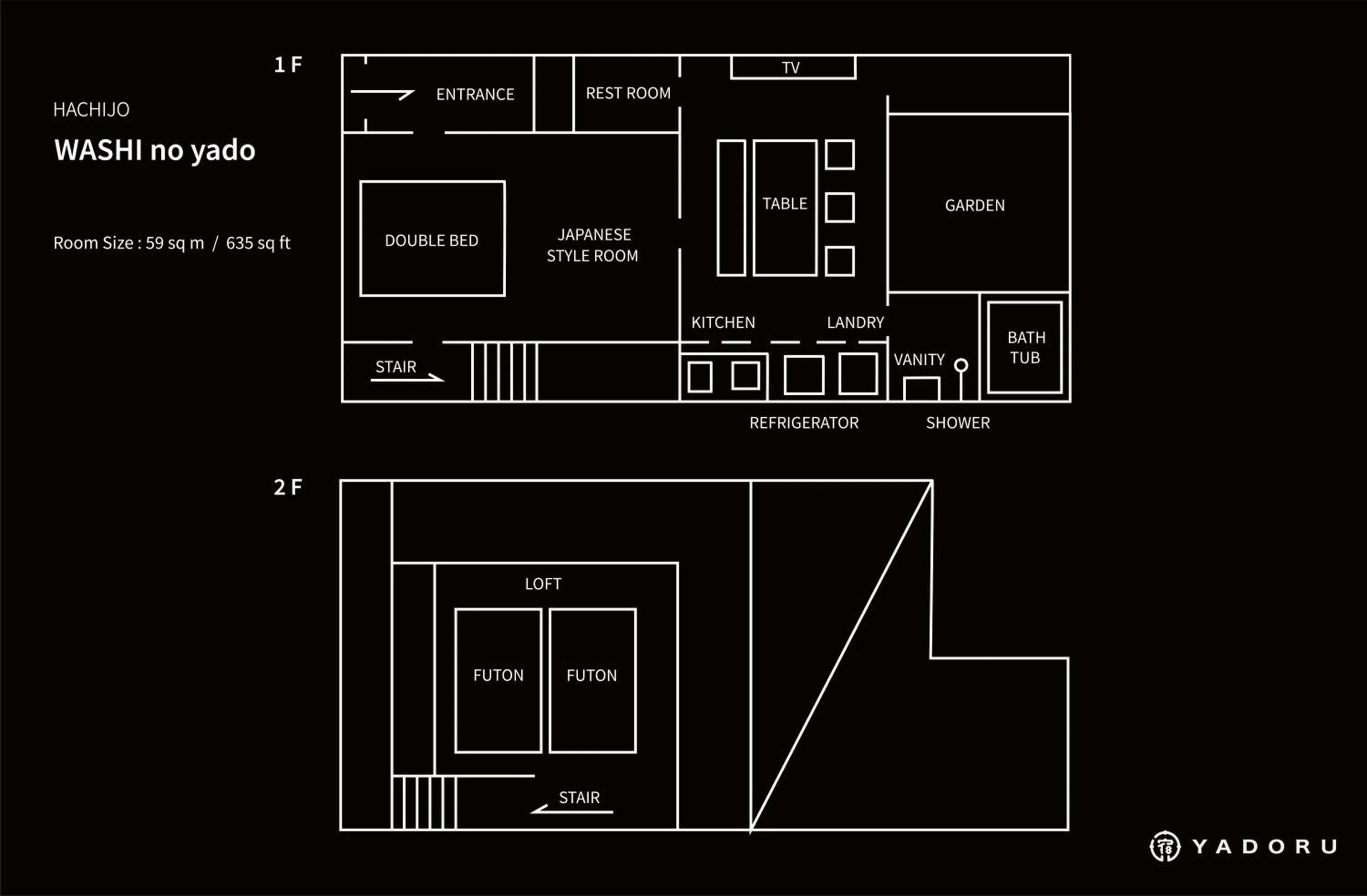 Floor plan in YADORU KYOTO HANARE Washi No Yado