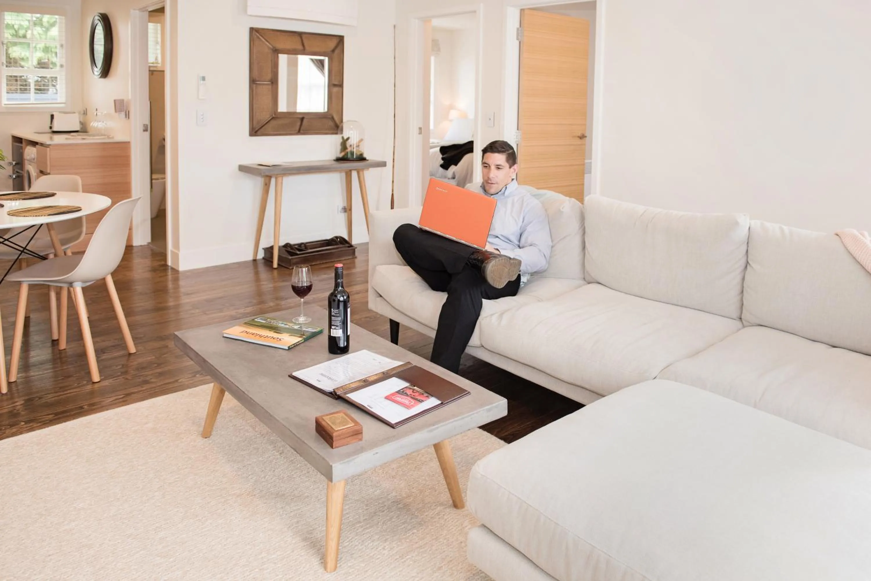 Living room in The Lodges At Transport World