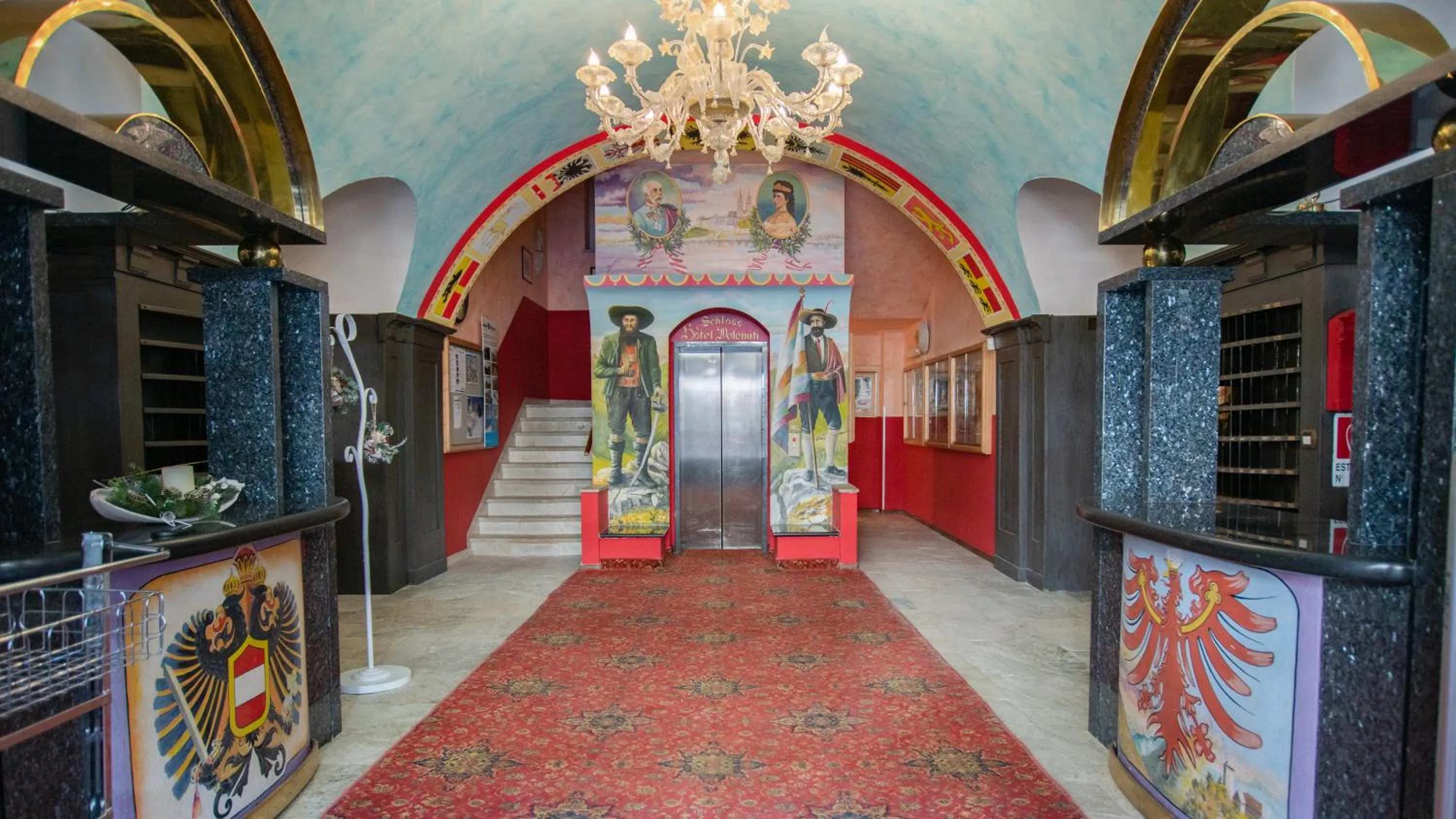 Facade/entrance in Hotel Dolomiti Schloss