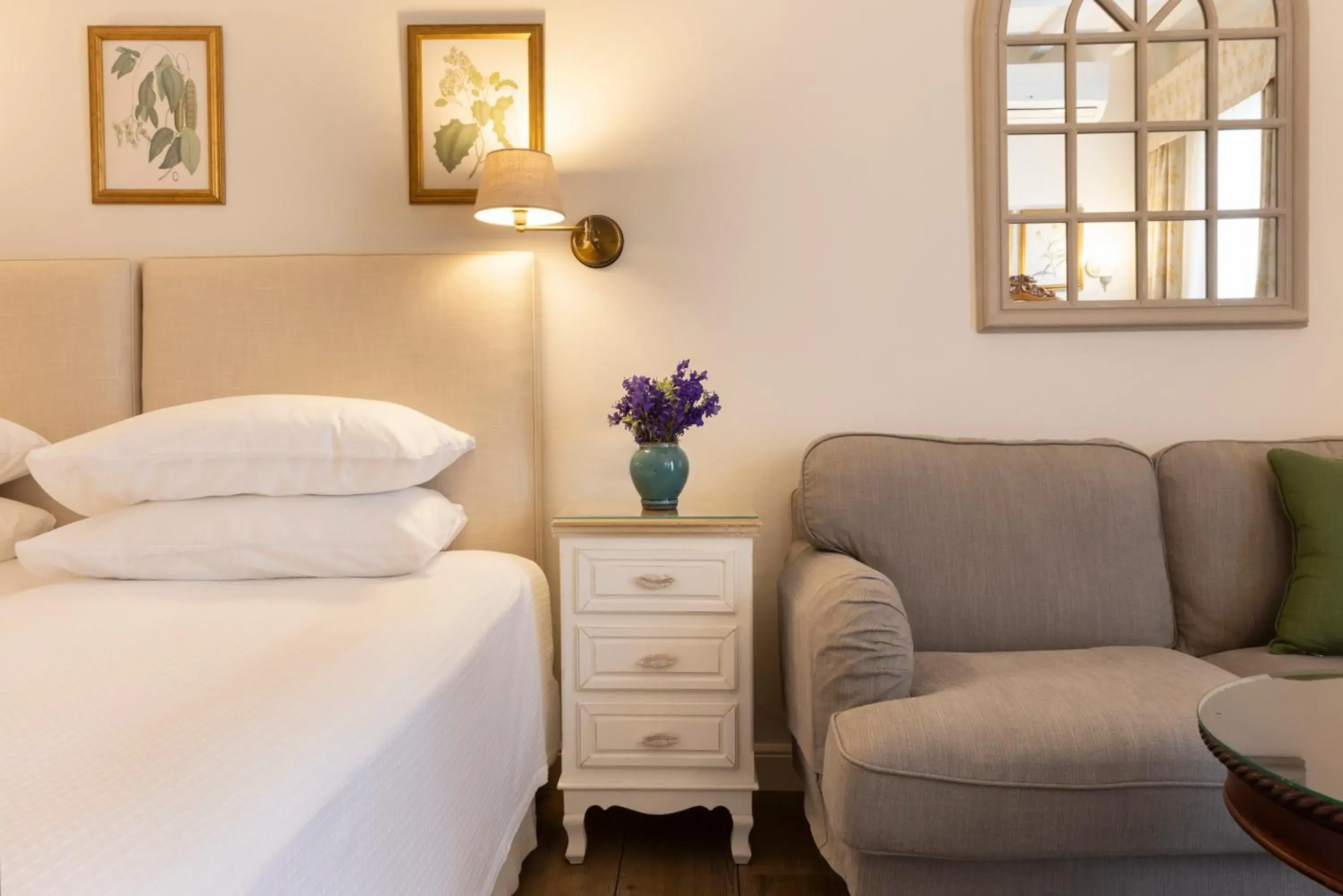 Bed in Despotiko Hotel Bed in Despotiko Hotel