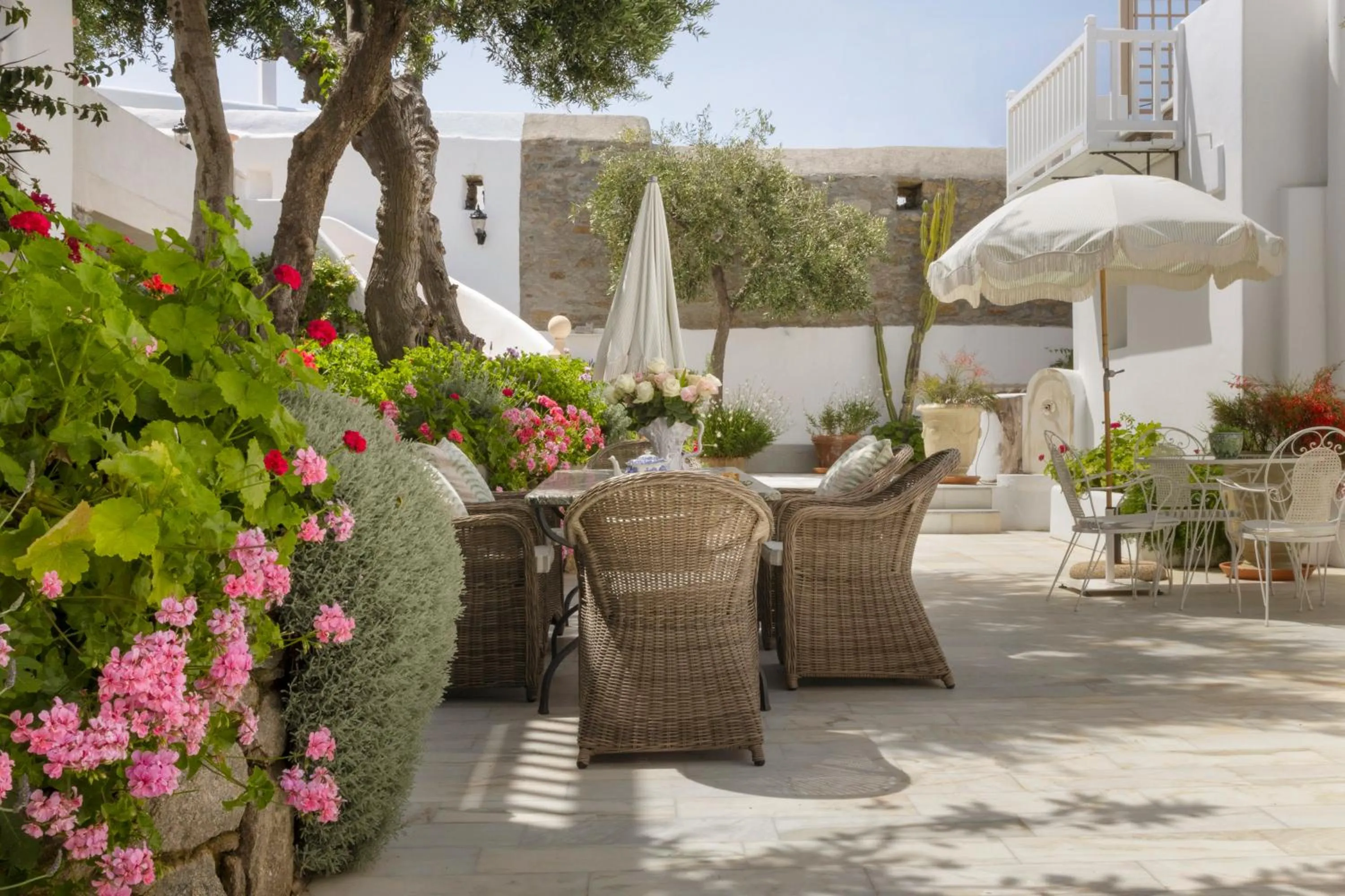 Patio in Despotiko Hotel