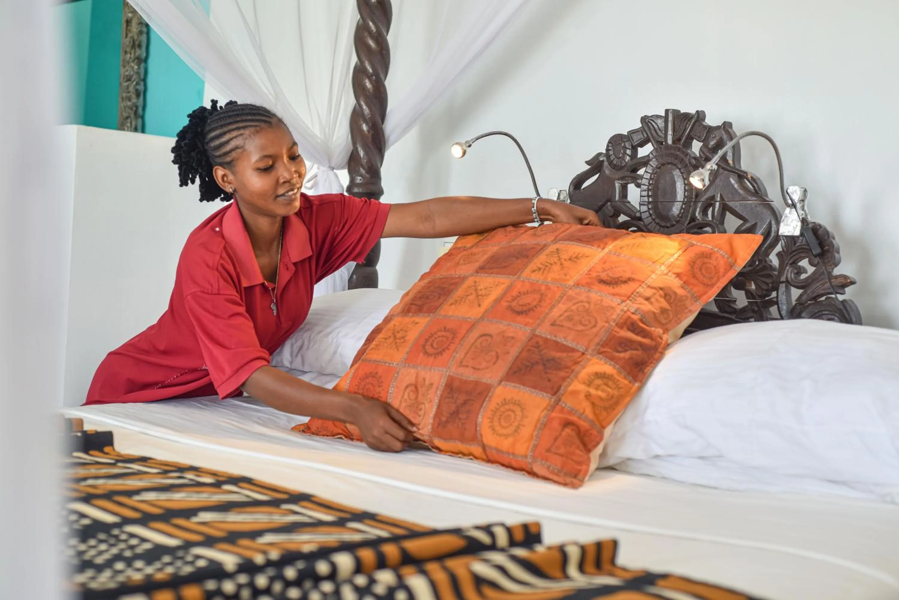 Bed in Jafferji Beach Retreat