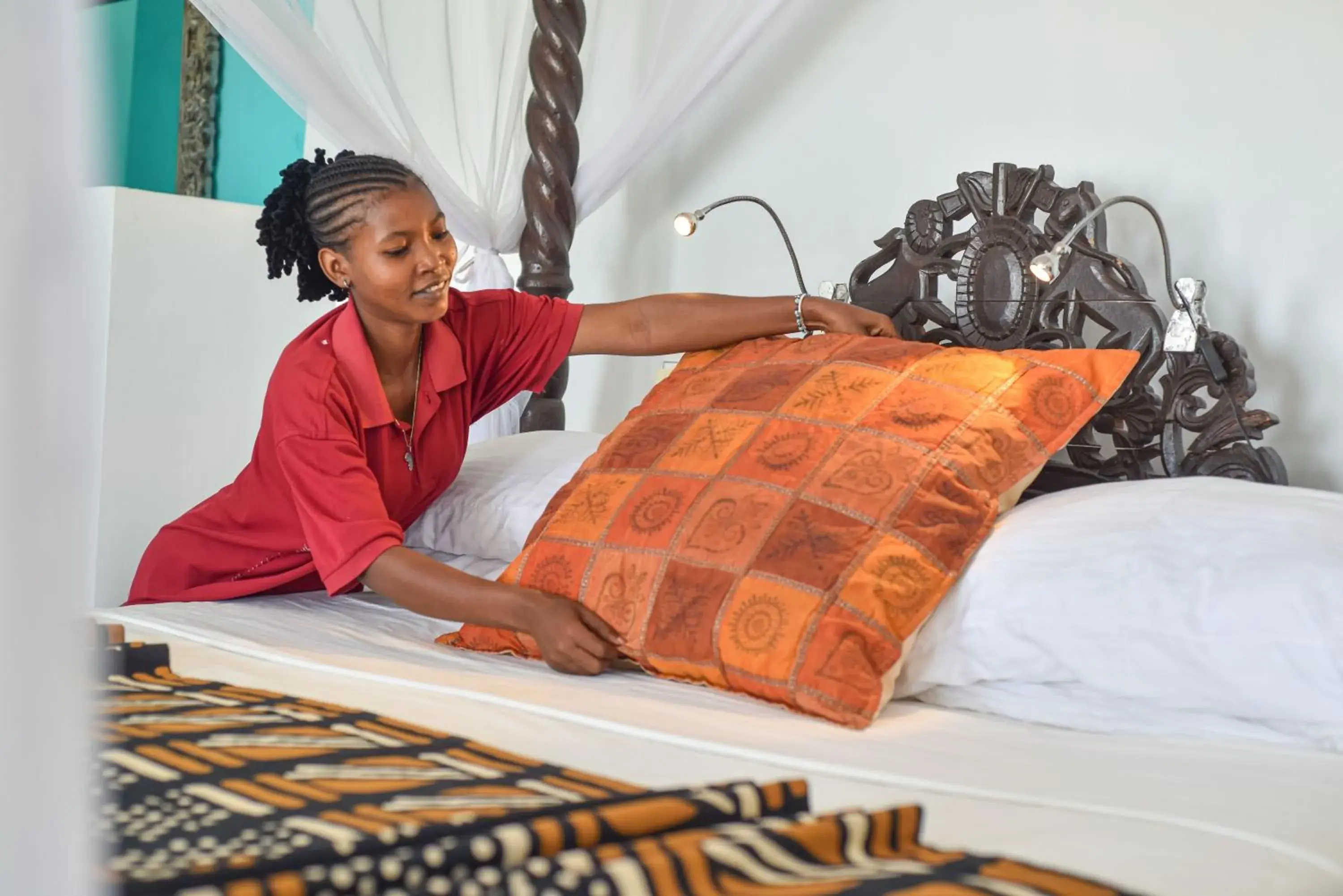 Bed in Jafferji Beach Retreat Bed in Jafferji Beach Retreat