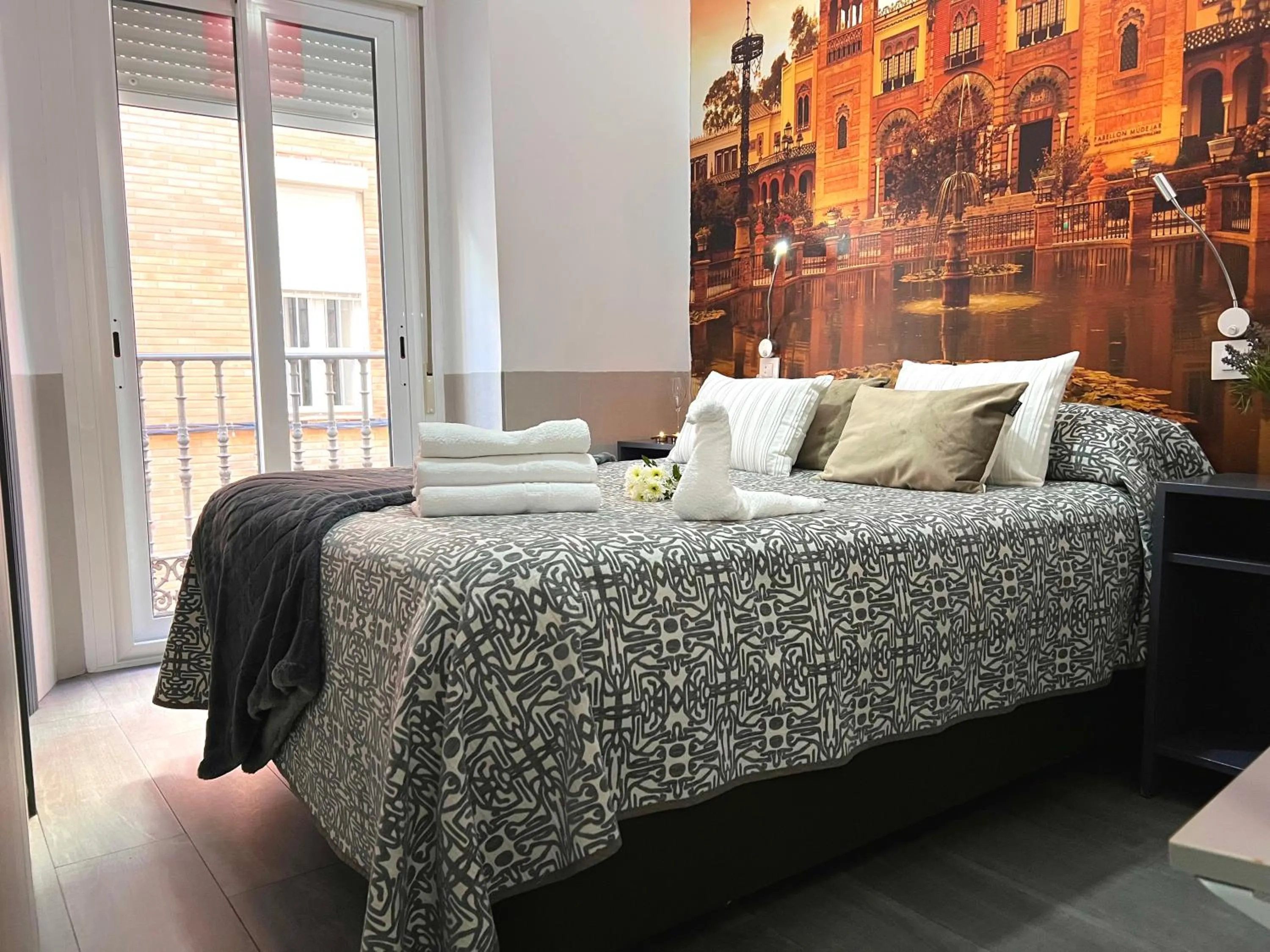 Bed in Hostal Paco´s
