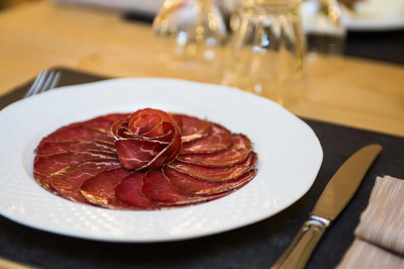 Food close-up in Hotel Restaurant La Barme