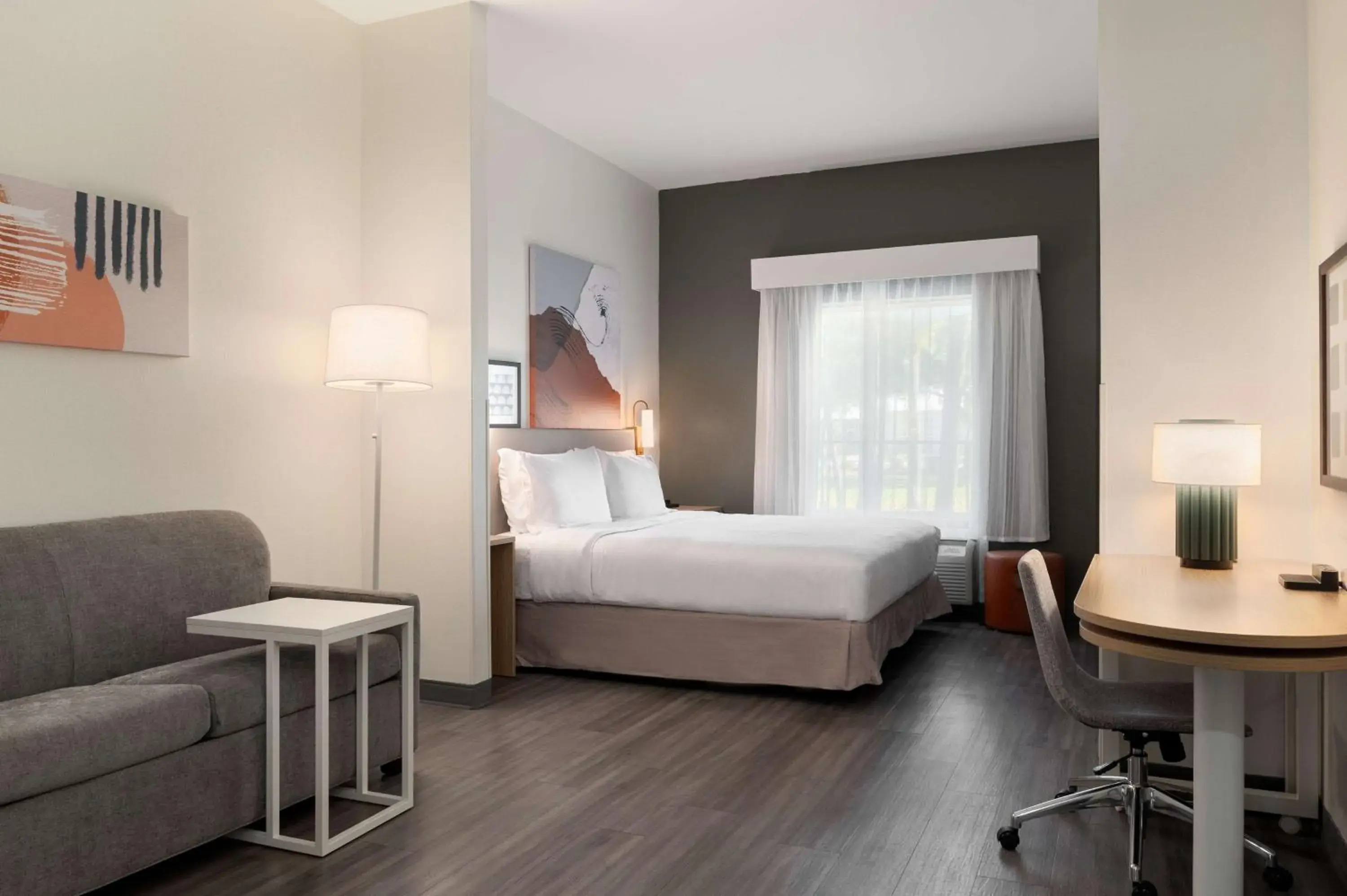 Living room, Bed in Spark by Hilton Savannah South I-95 Living room, Bed in Spark by Hilton Savannah South I-95
