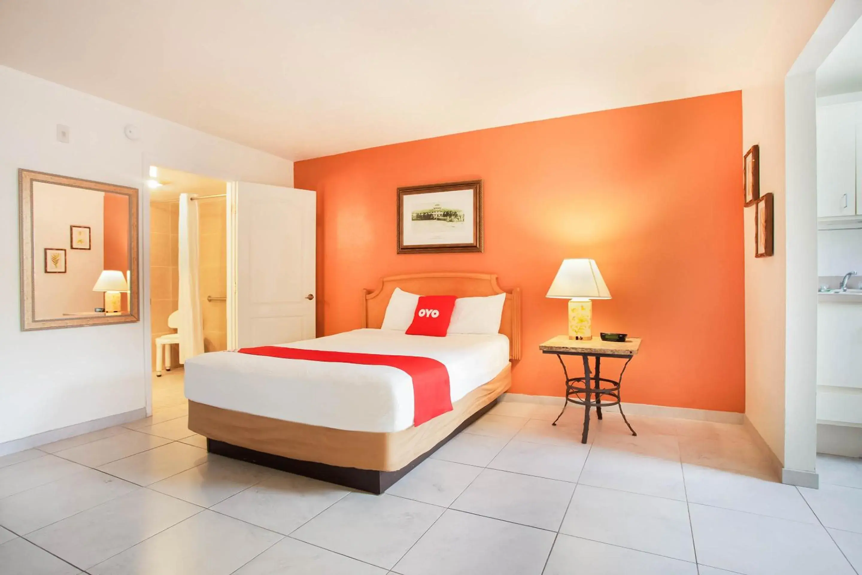 TV and multimedia, Bed in OYO Waterfront Hotel- Cape Coral Fort Myers, FL