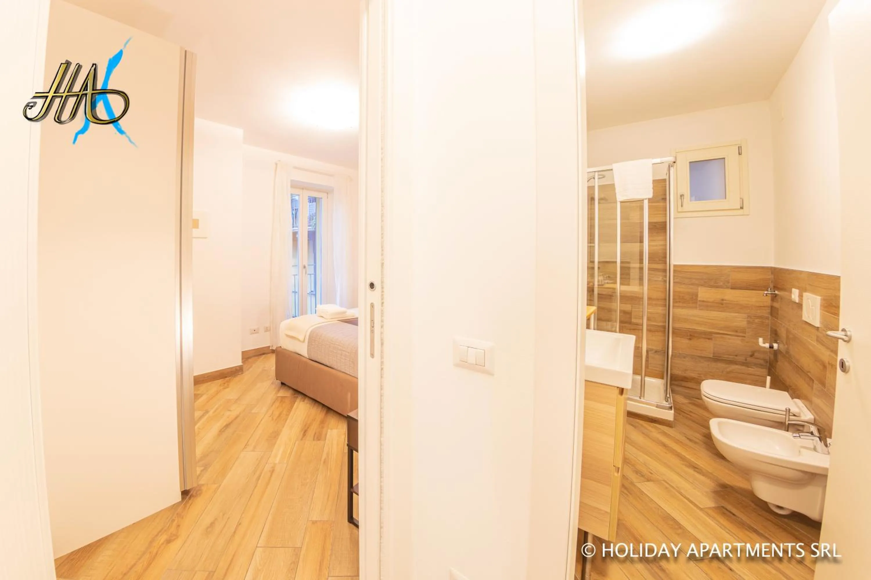 Bathroom, Bed in Appartamenti Meraviglia