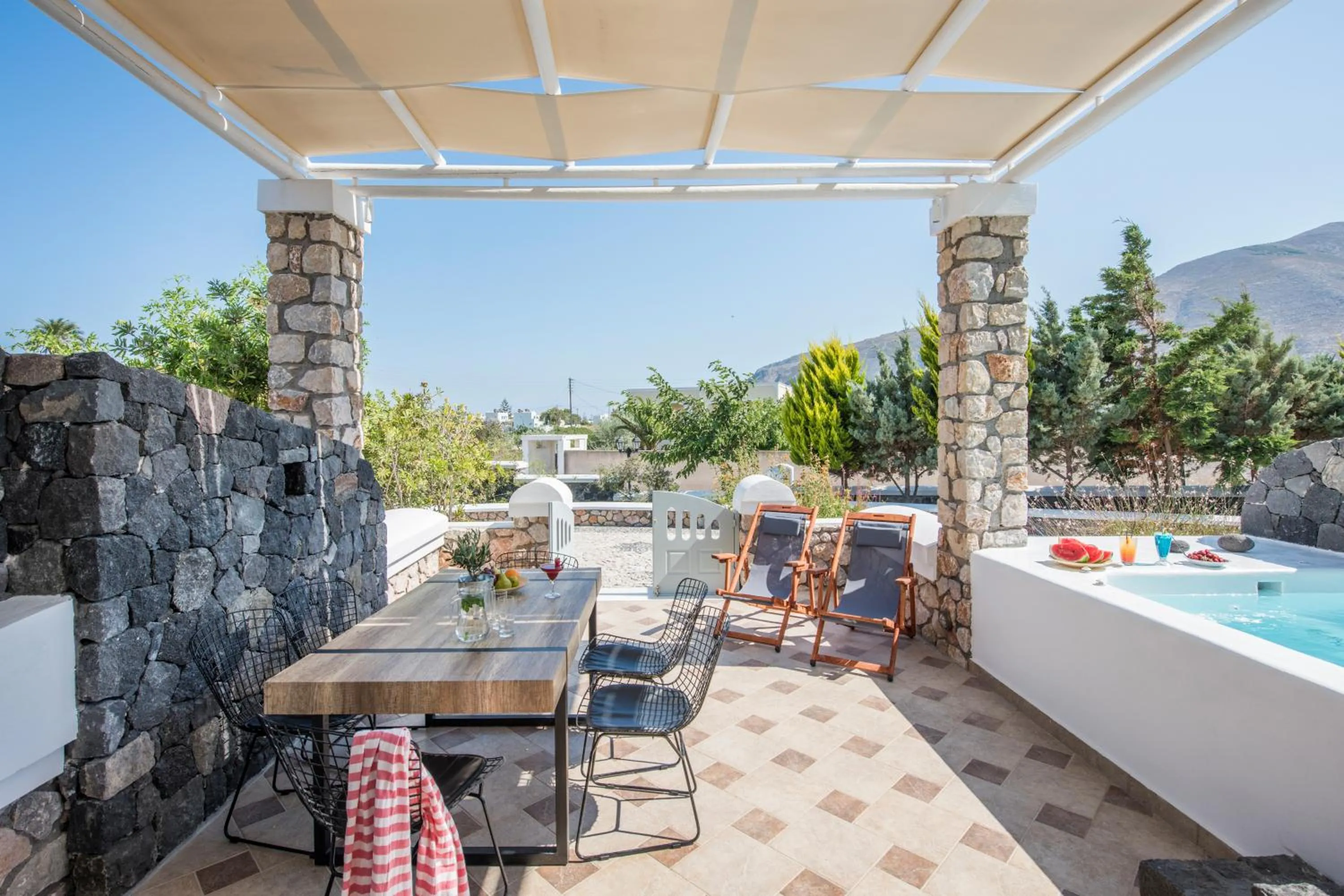Balcony/Terrace in Secret Earth Villas - Santorini
