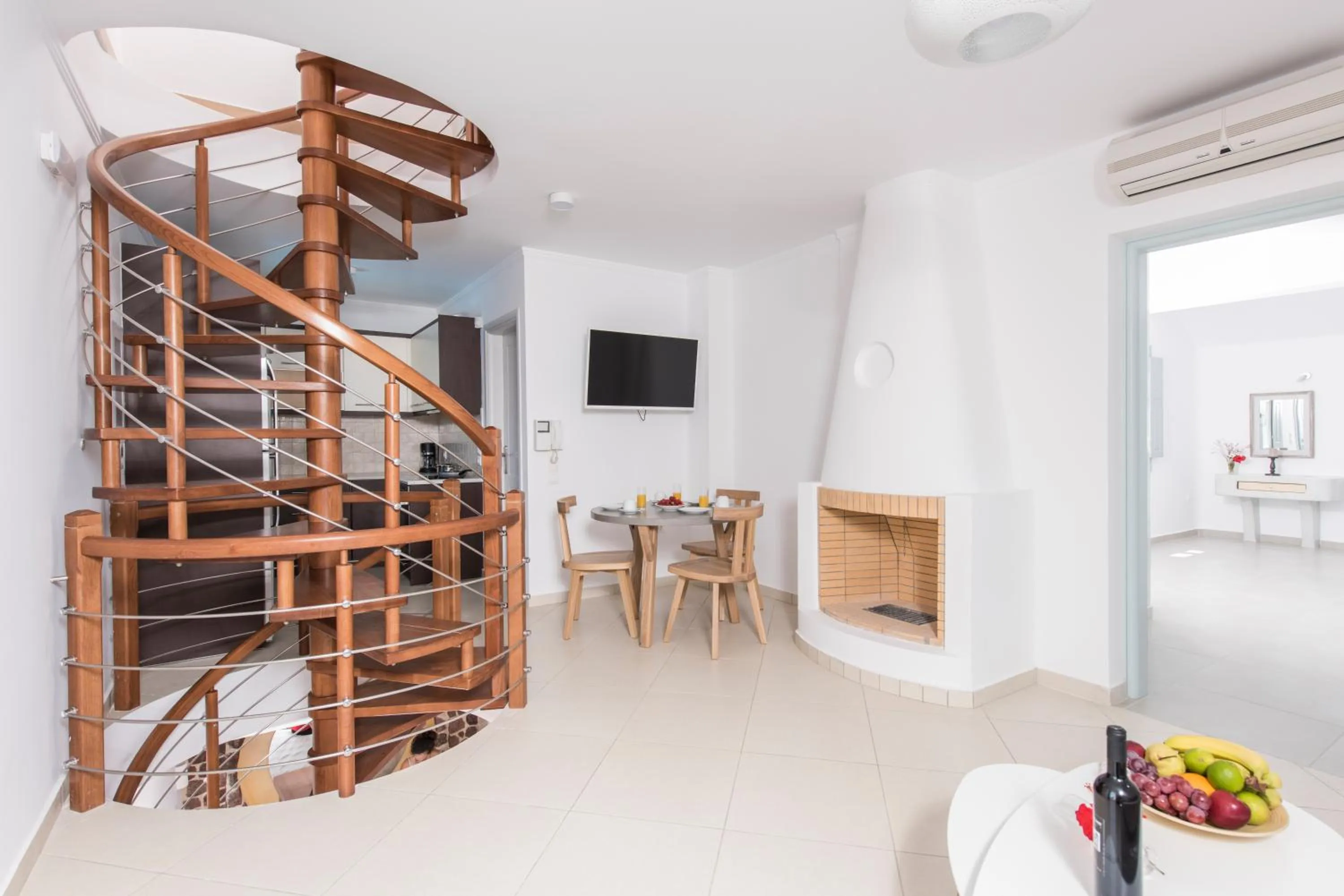 Seating area in Secret Earth Villas - Santorini