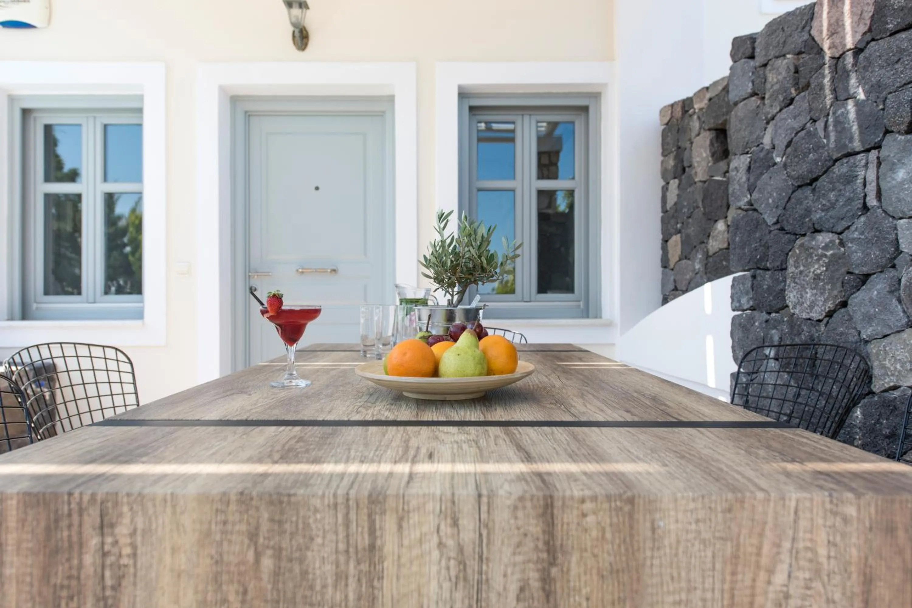 Patio in Secret Earth Villas - Santorini