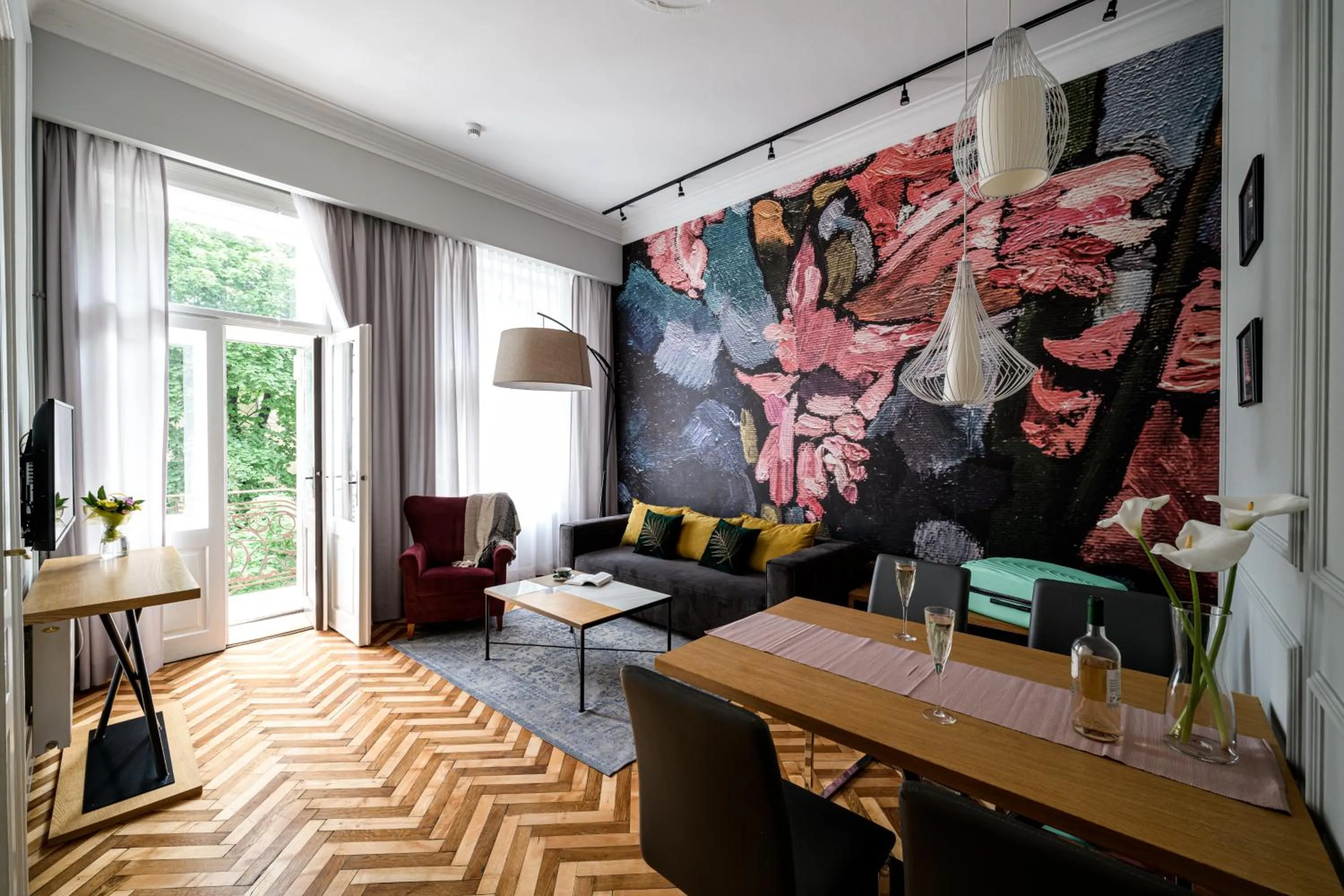 Seating area in Arts Apartments - Kraków Old Town