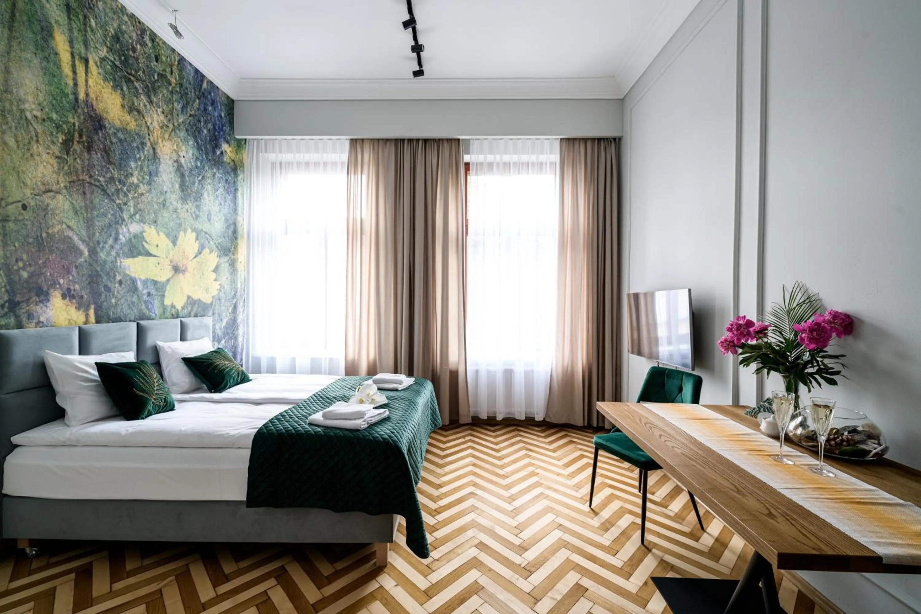 Bed in Arts Apartments - Kraków Old Town