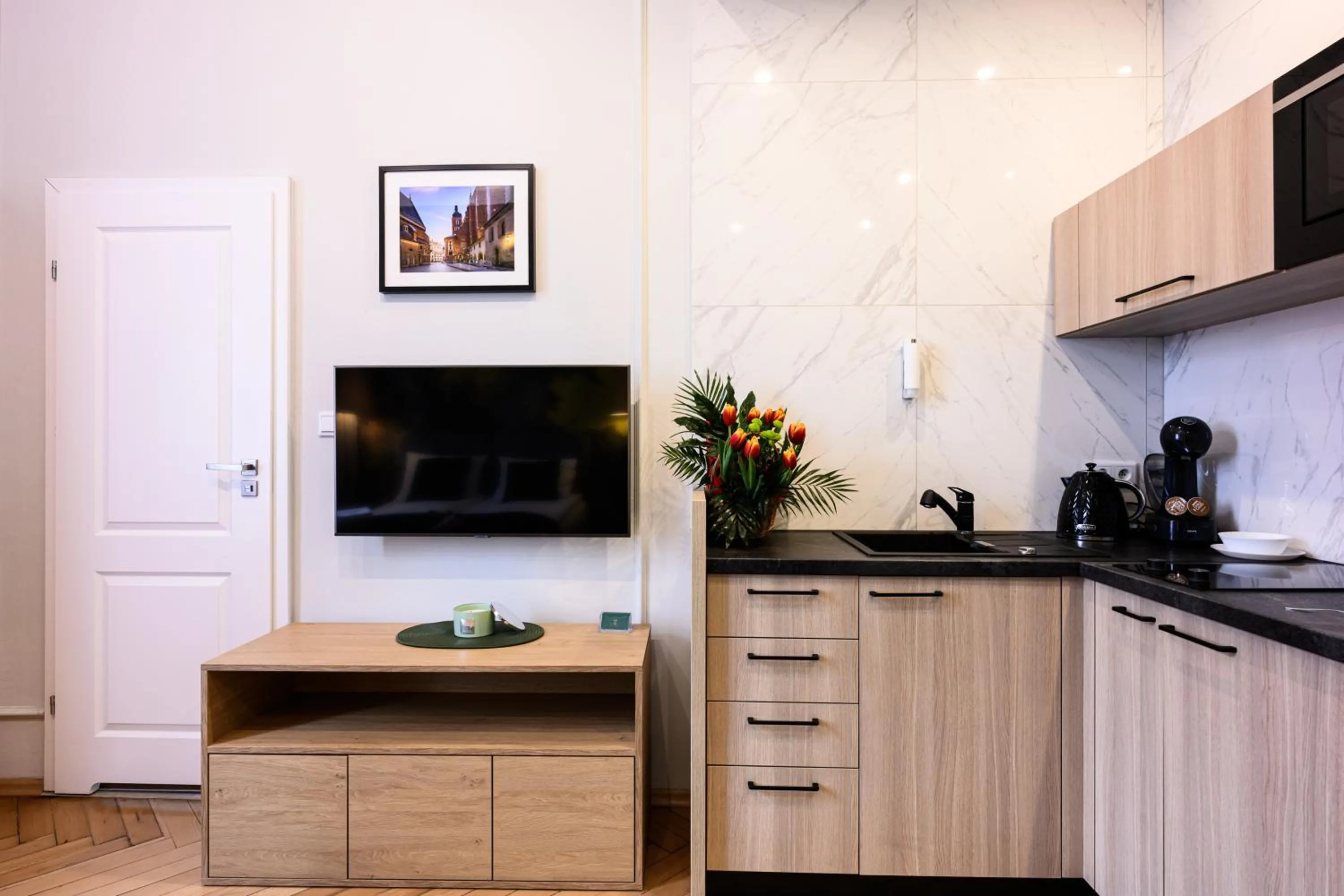 Kitchen or kitchenette in Arts Apartments - Kraków Old Town