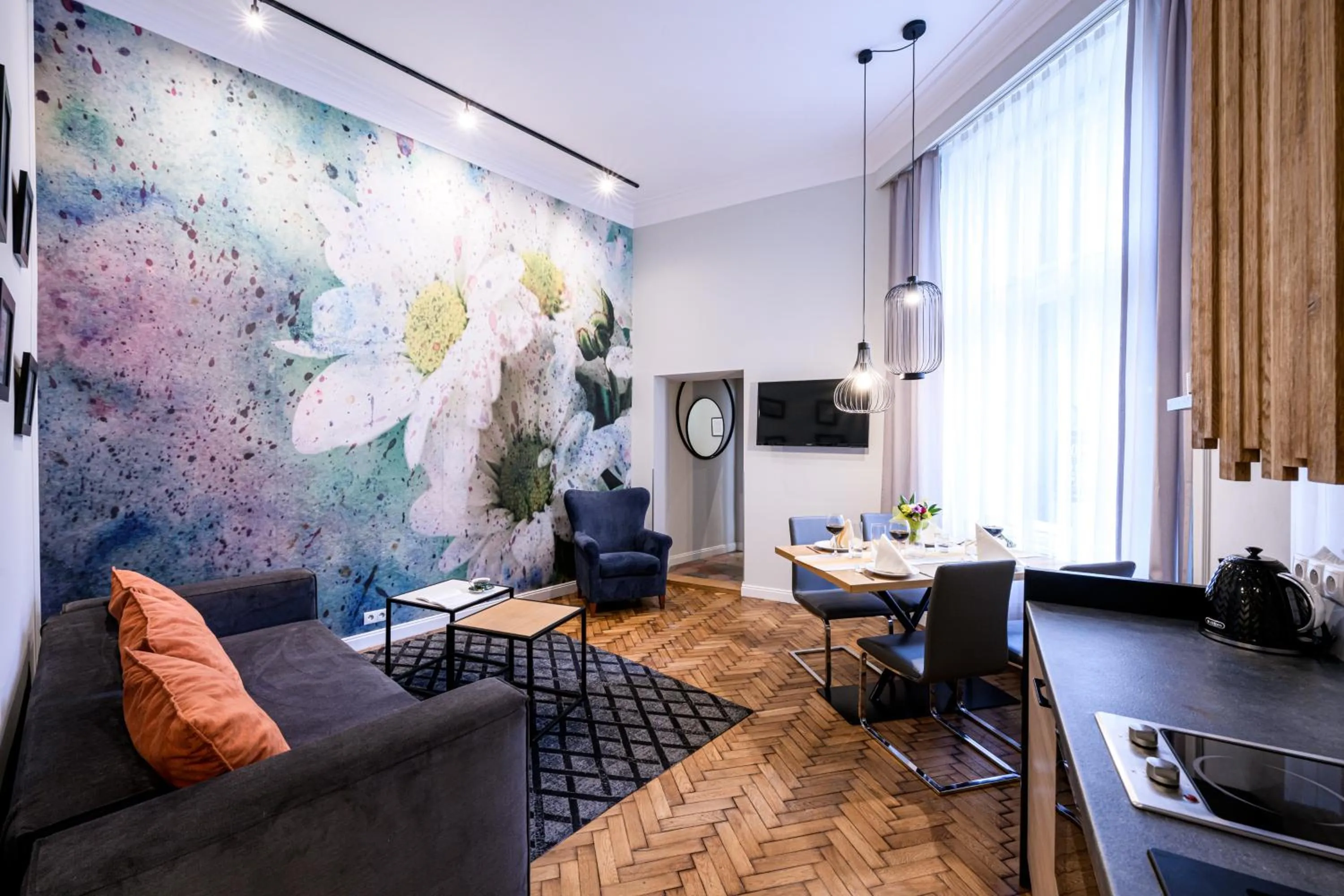 Living room in Arts Apartments - Kraków Old Town