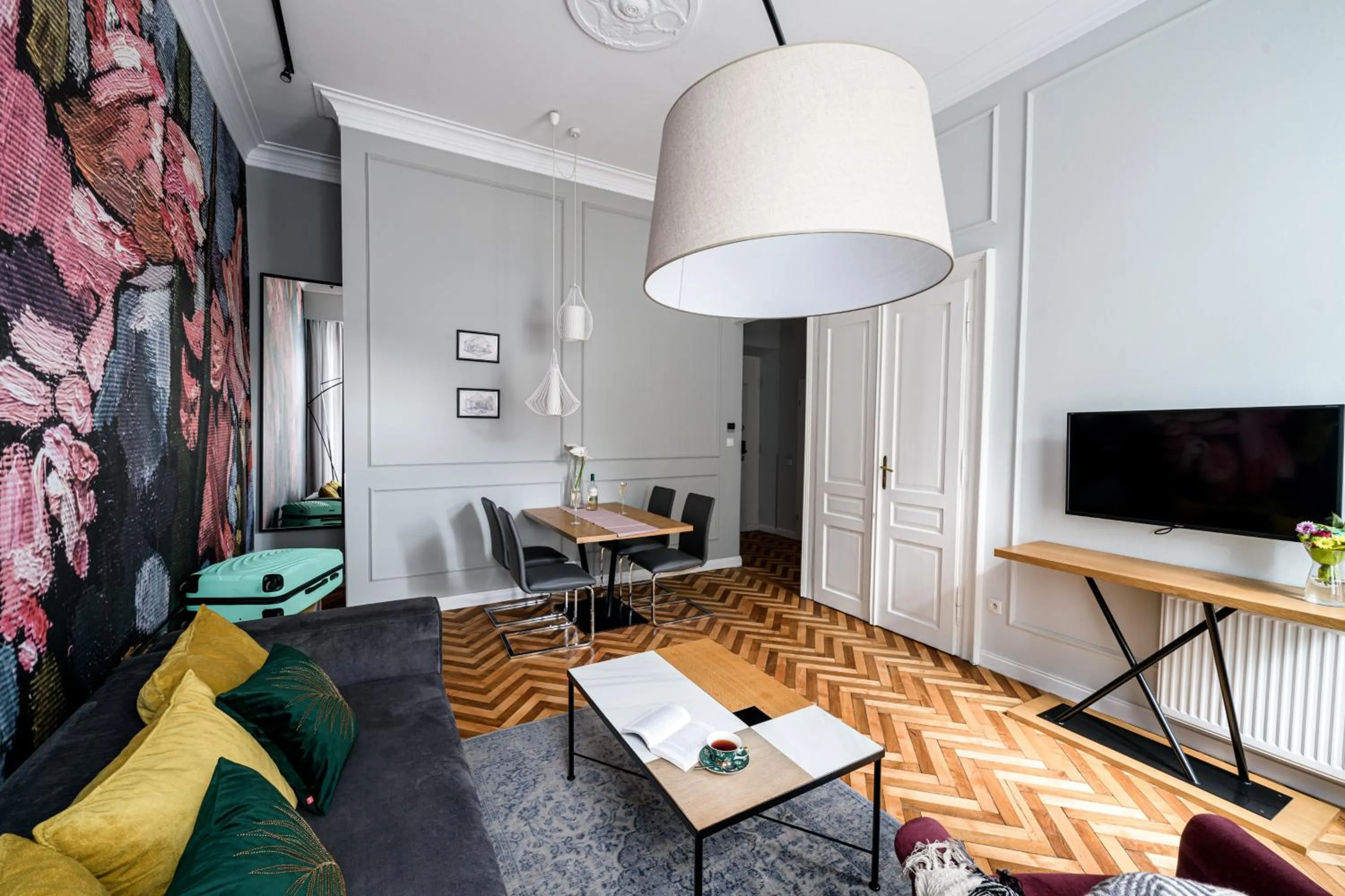 Living room in Arts Apartments - Kraków Old Town