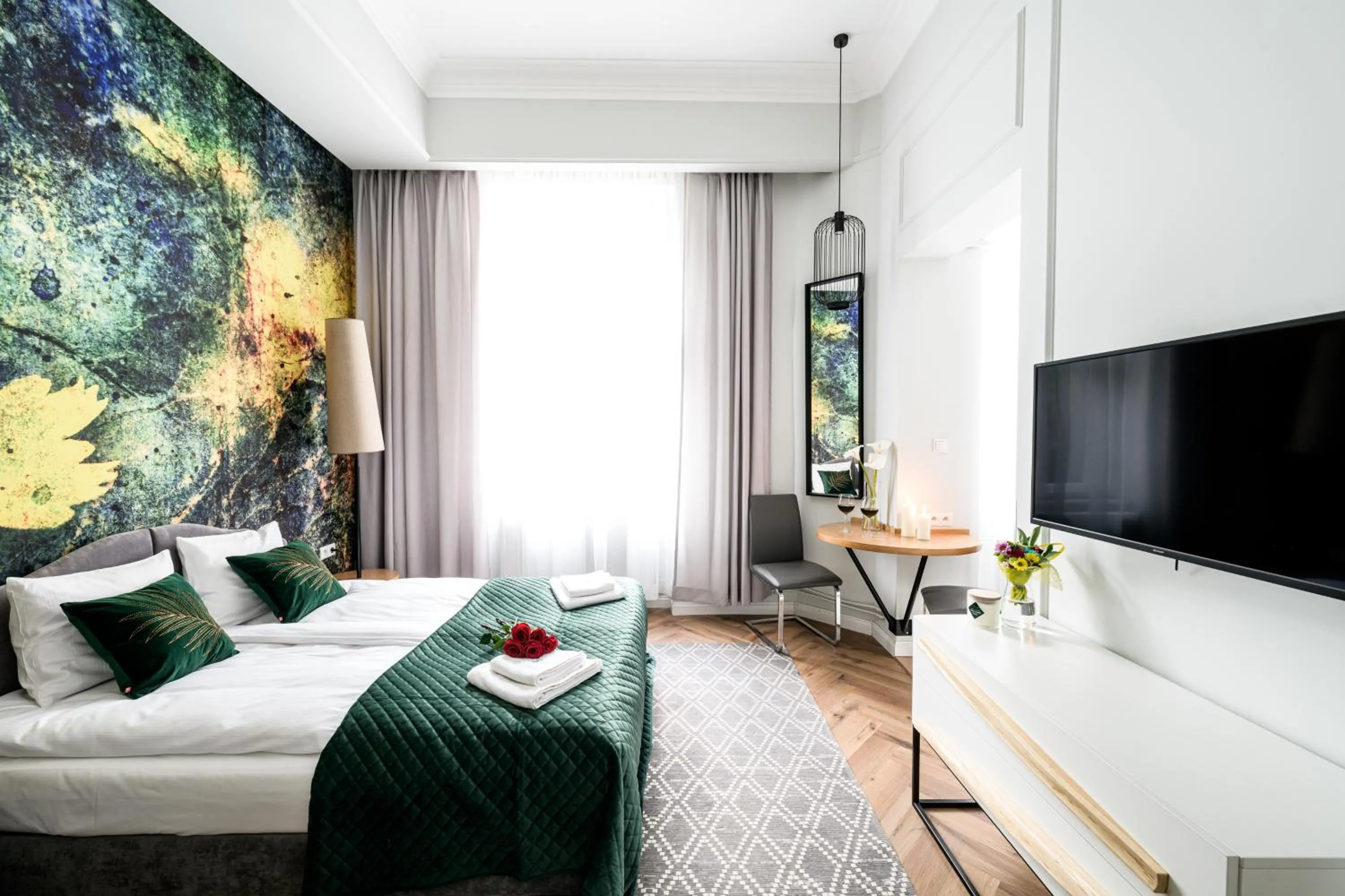 Bed in Arts Apartments - Kraków Old Town