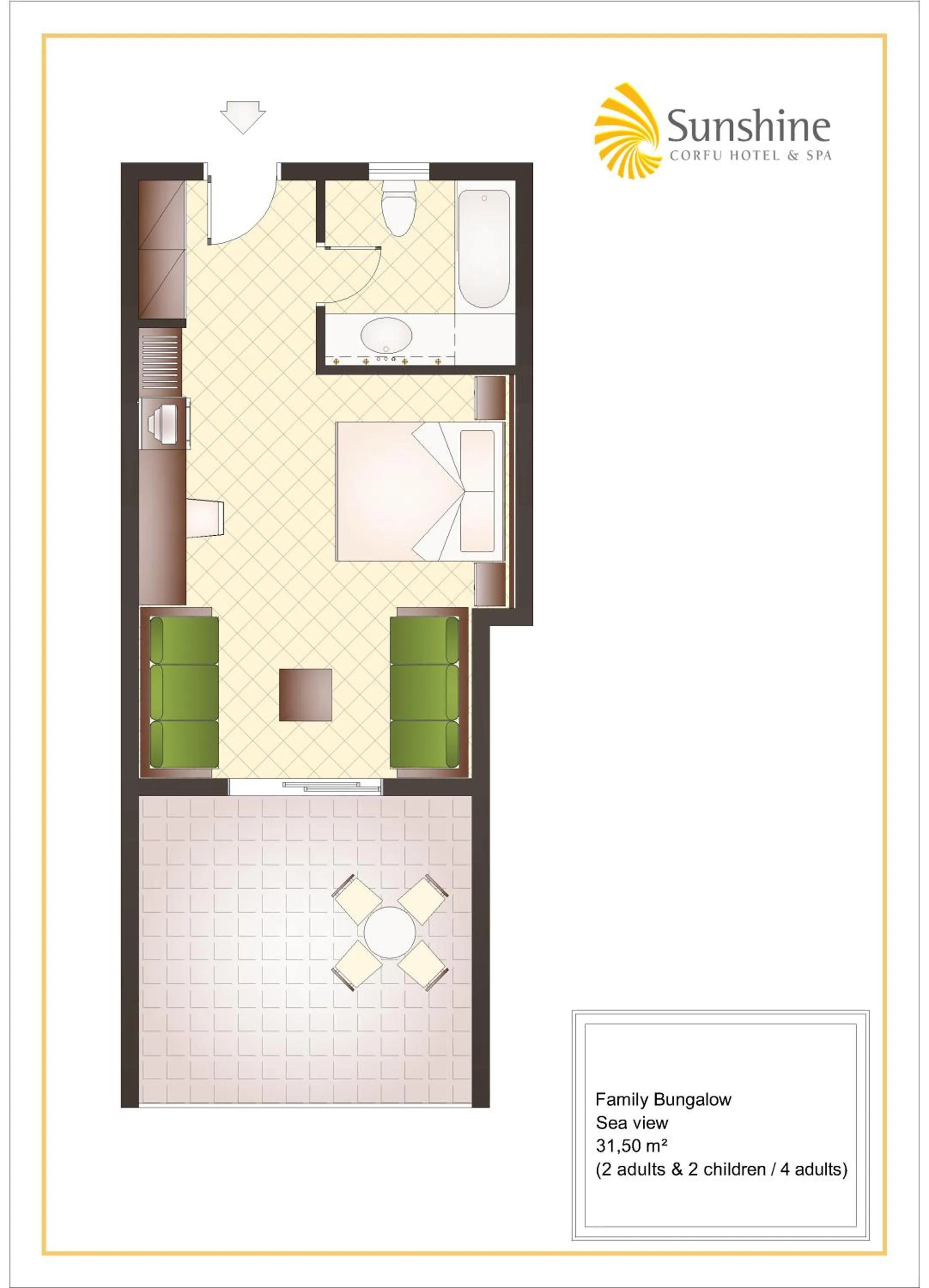 Floor plan in Sunshine Corfu Hotel And Spa