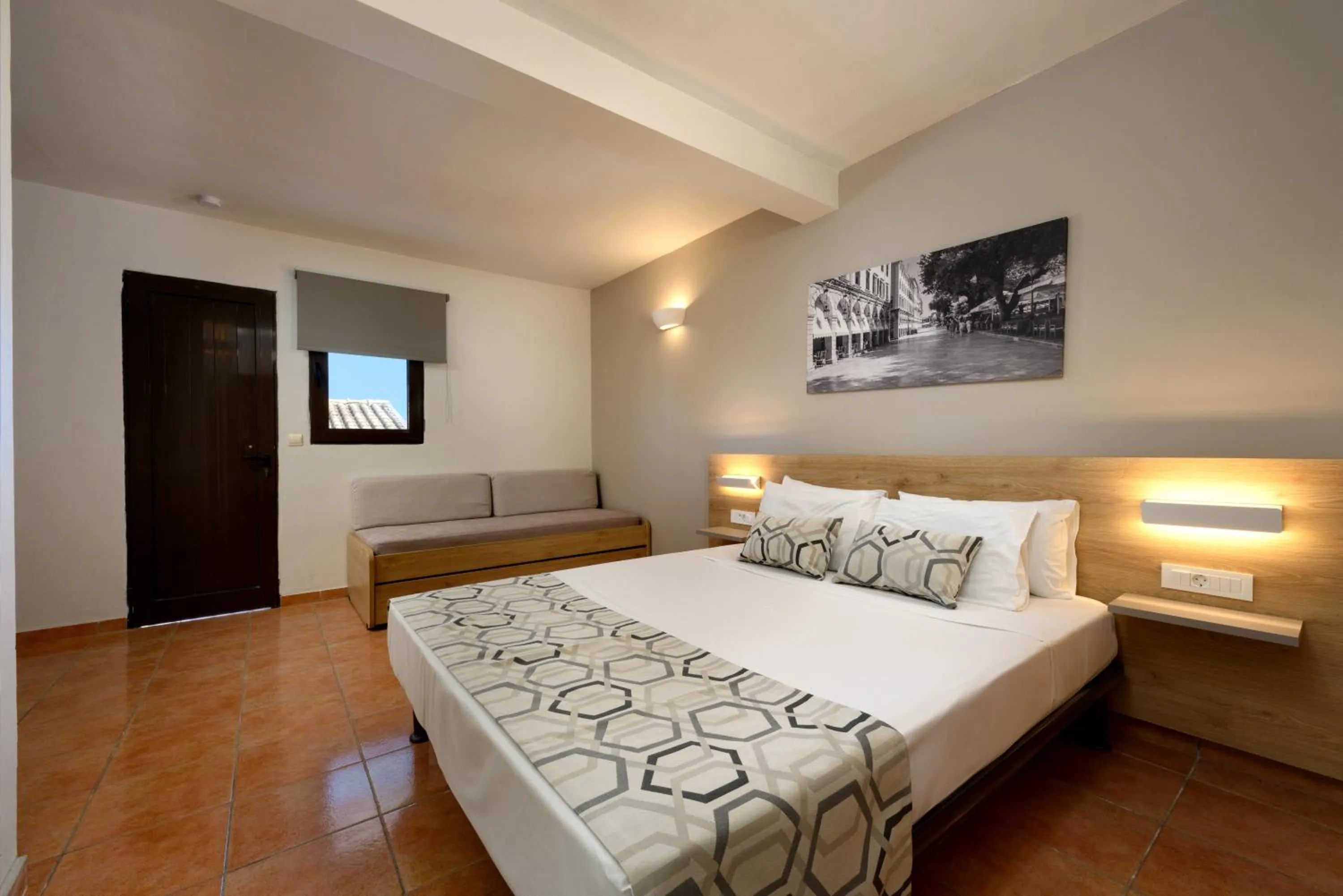 Property building, Bed in Sunshine Corfu Hotel And Spa