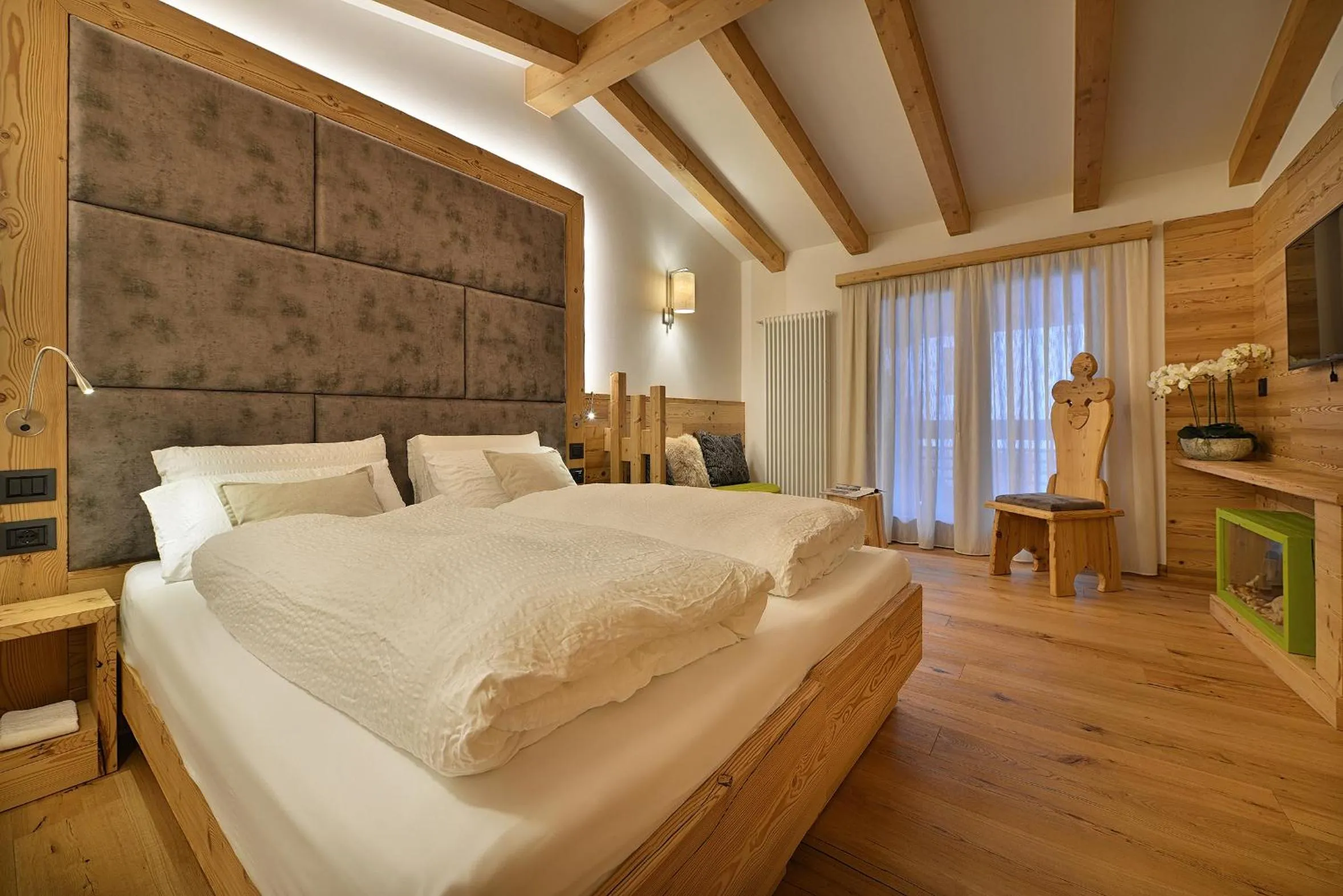 Bed in Kristiania Pure Nature Hotel & Spa