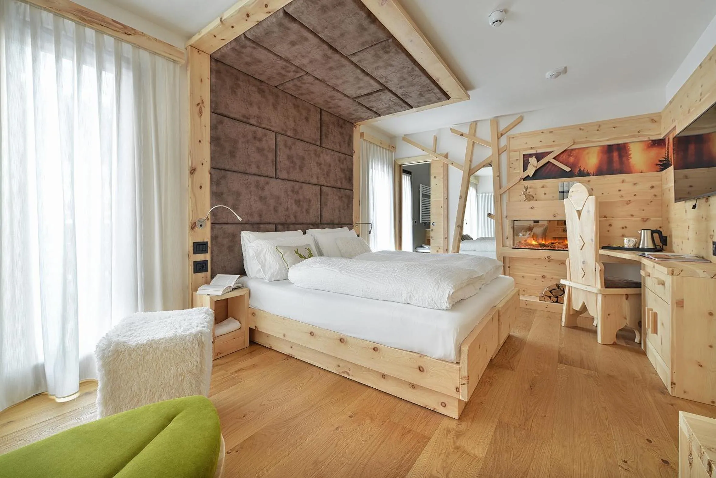Bed in Kristiania Pure Nature Hotel & Spa