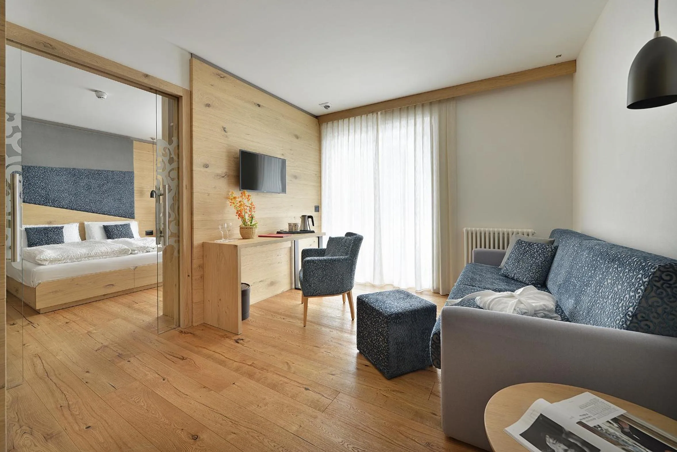 Seating area, Bed in Kristiania Pure Nature Hotel & Spa