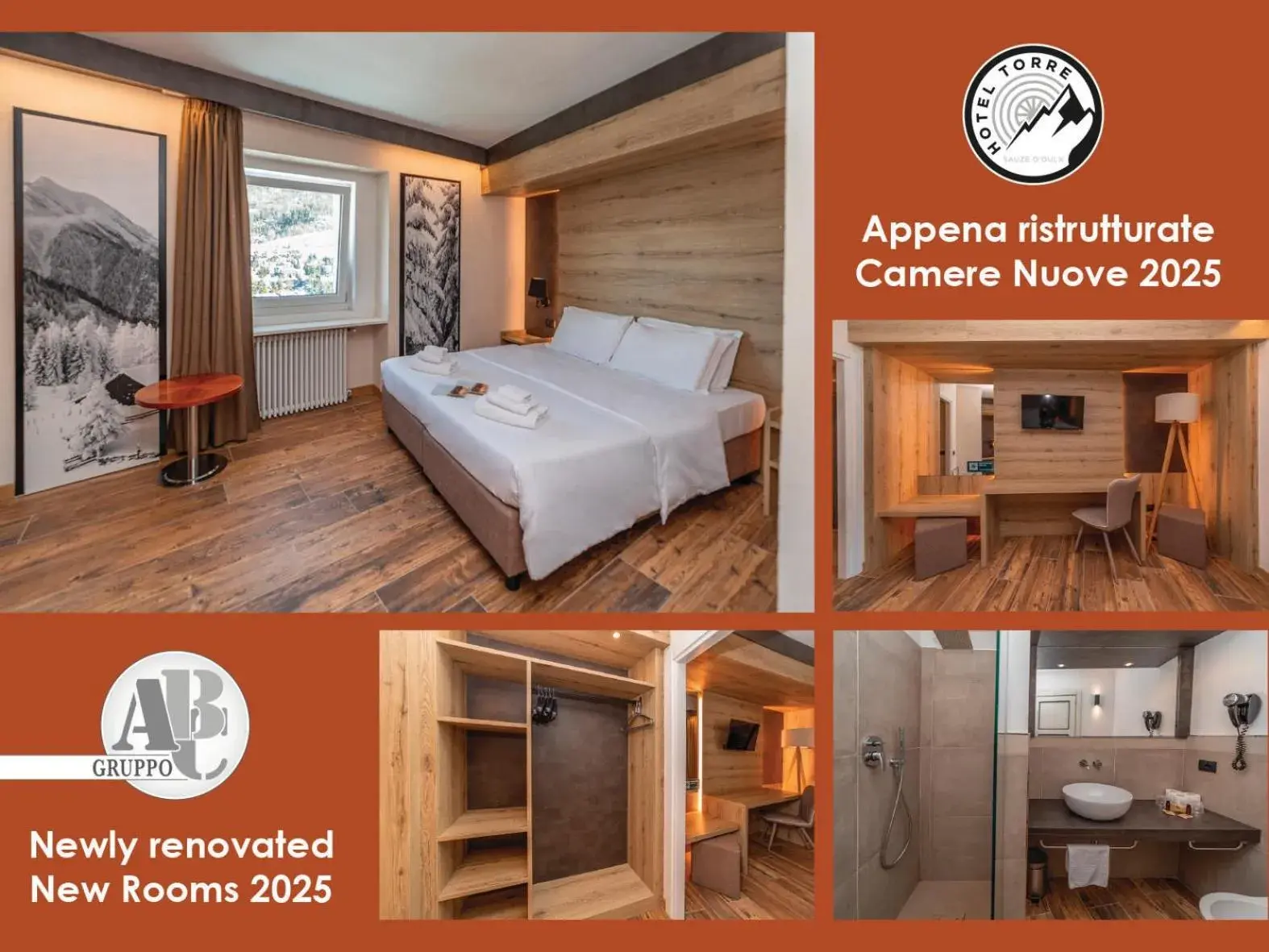 Quadruple Room with Mountain View in Hotel la Torre Quadruple Room with Mountain View in Hotel la Torre