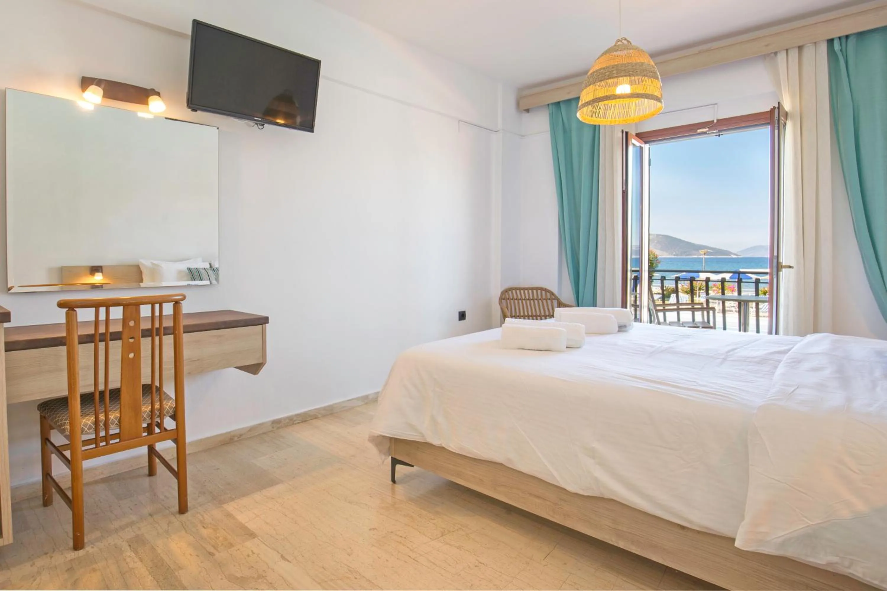 Bed in Sami Beach Hotel