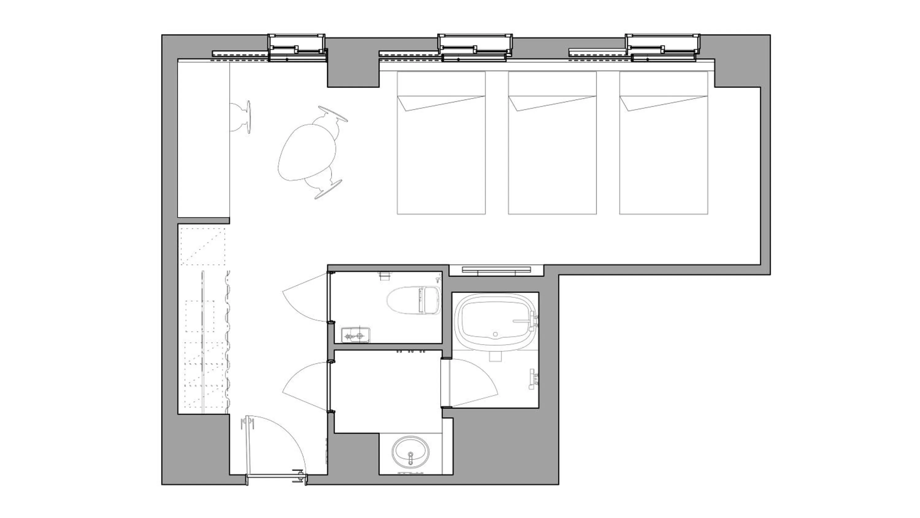 Floor plan in Shin-Osaka Station Hotel