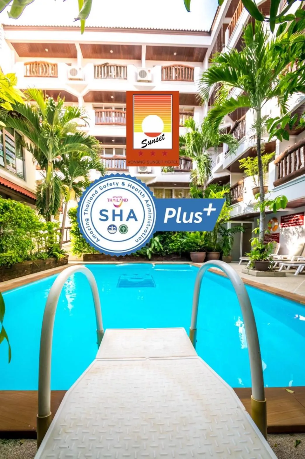 Swimming pool in Aonang Sunset Hotel - SHA Extra Plus