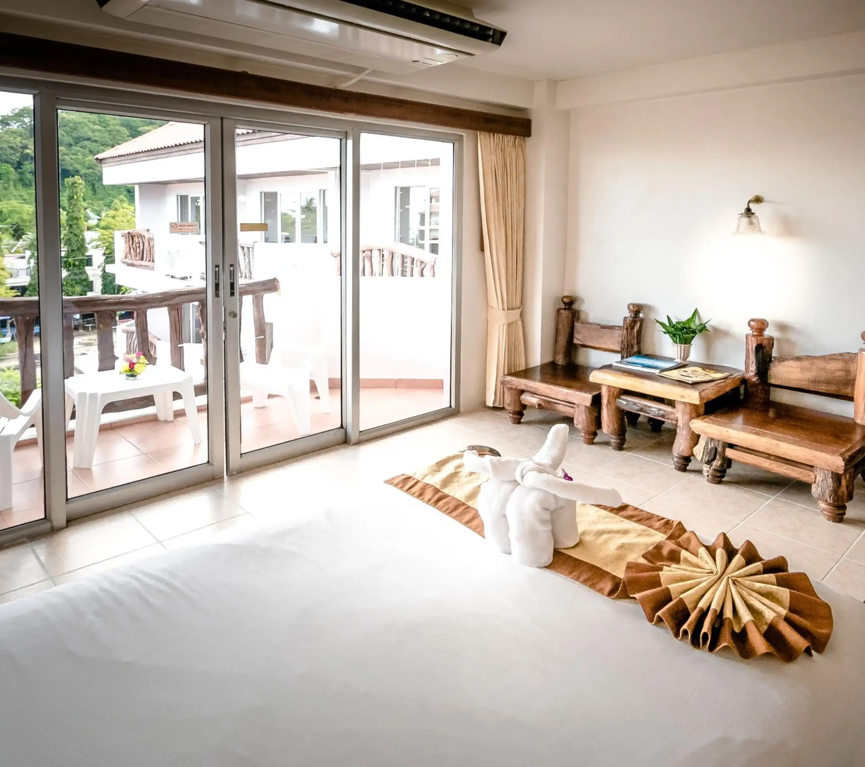 Balcony/Terrace, Bed in Aonang Sunset Hotel - SHA Extra Plus Balcony/Terrace, Bed in Aonang Sunset Hotel - SHA Extra Plus