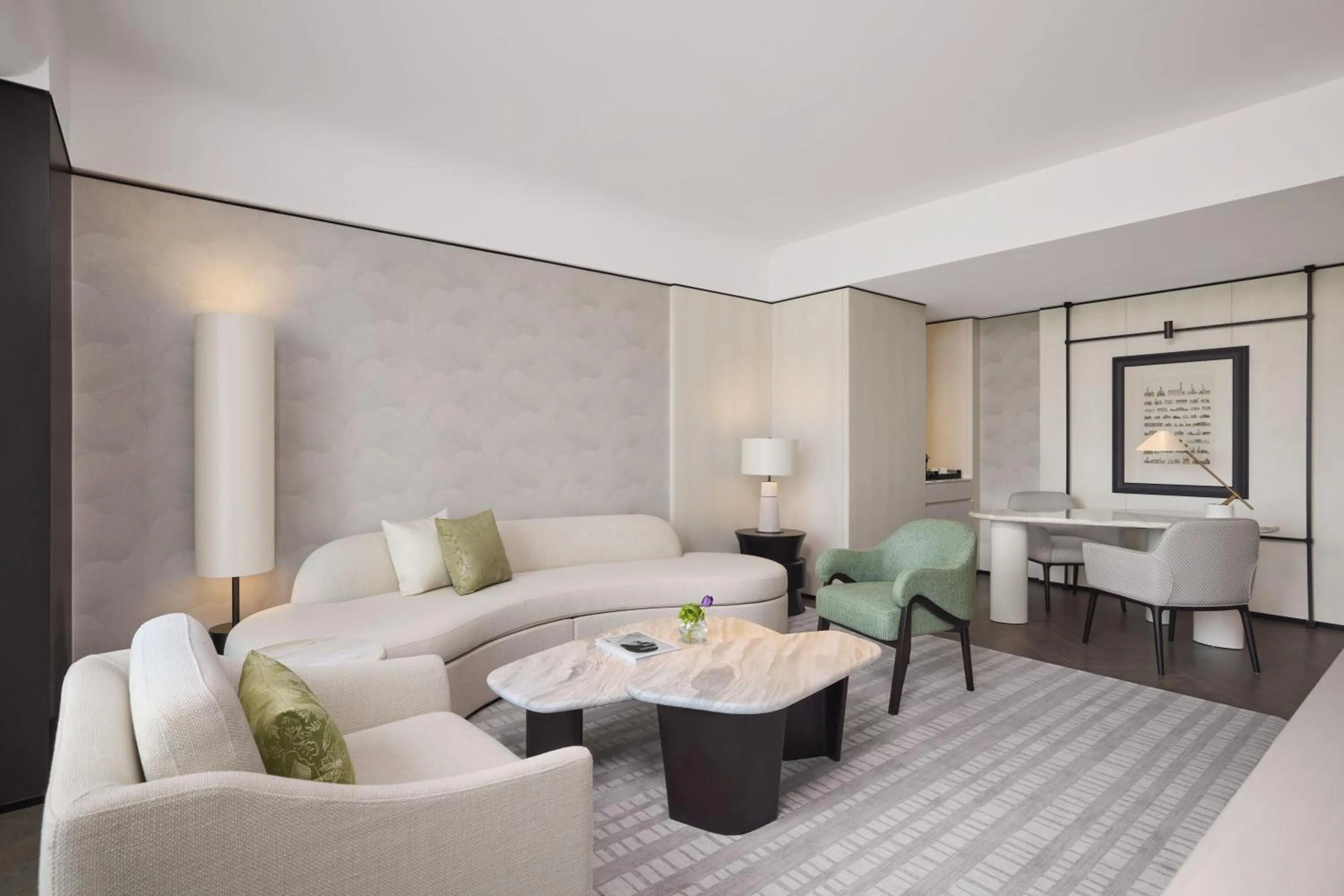 Living room in Hilton Shanghai City Center -Steps from iconic landmarks Wukang Mansion and Jing'an Temple