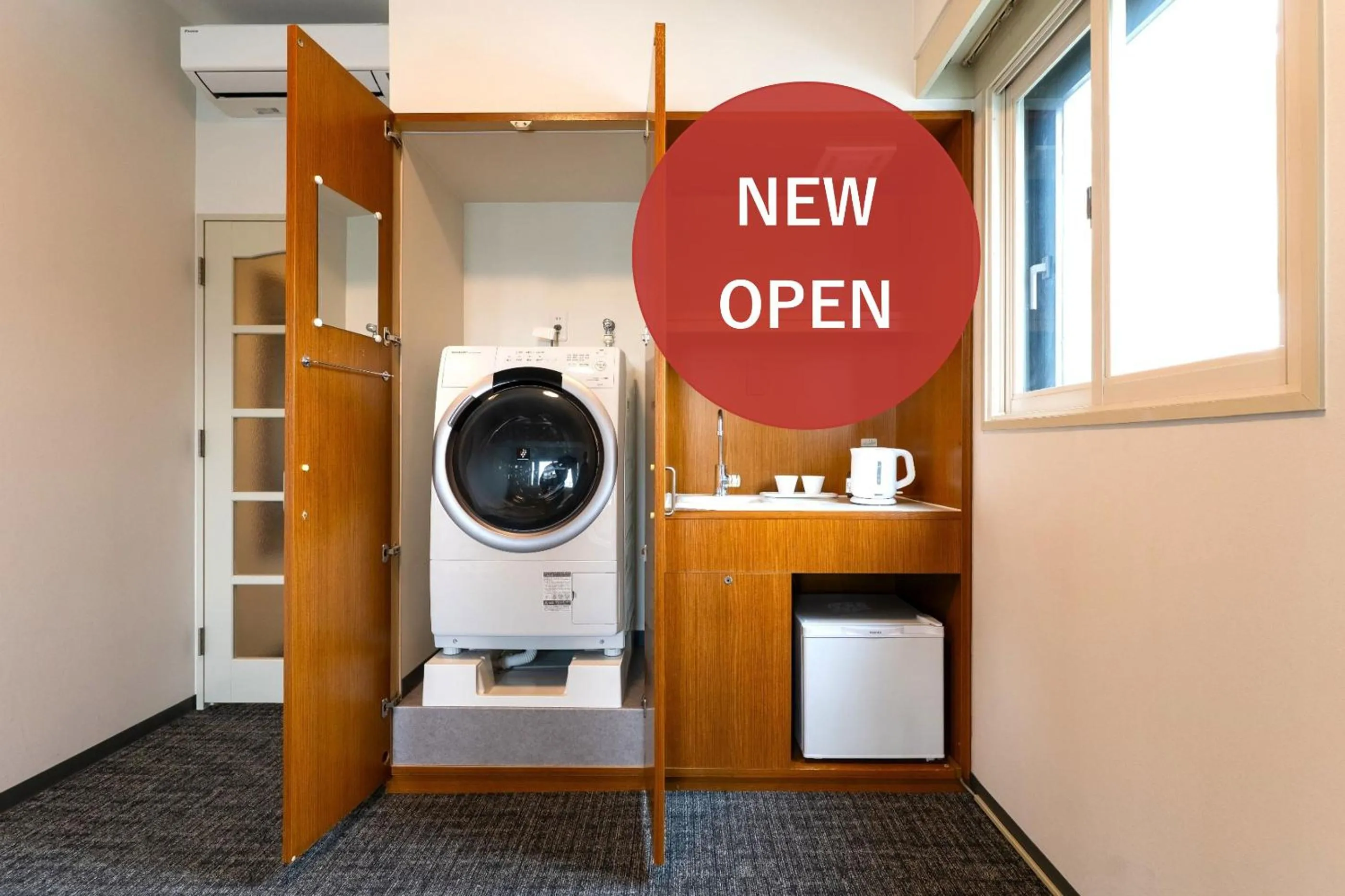 Kitchen or kitchenette in Apartment Hotel DIG the OSAKA