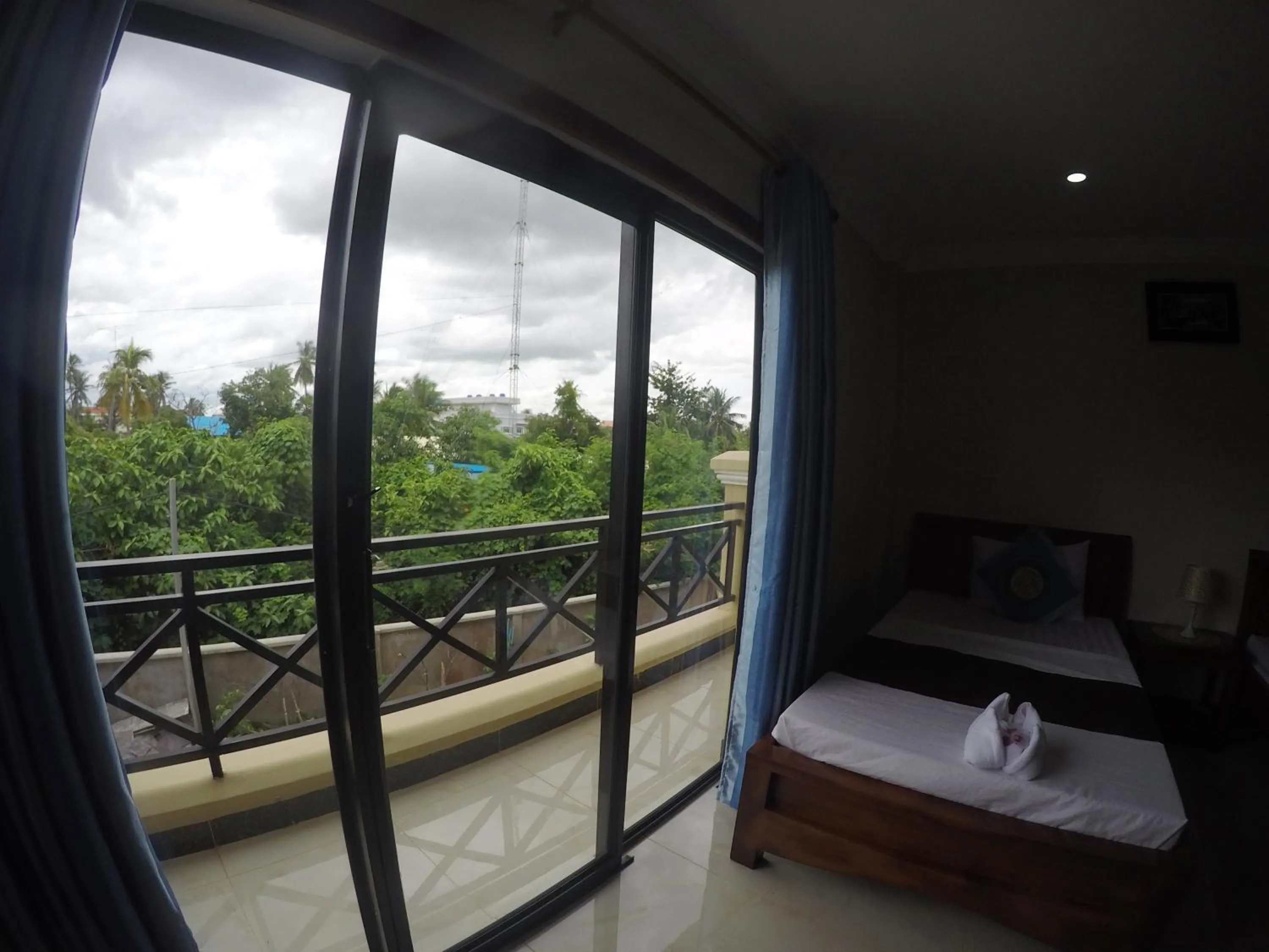 Balcony/Terrace, Bed in Blue Diamond Hostel