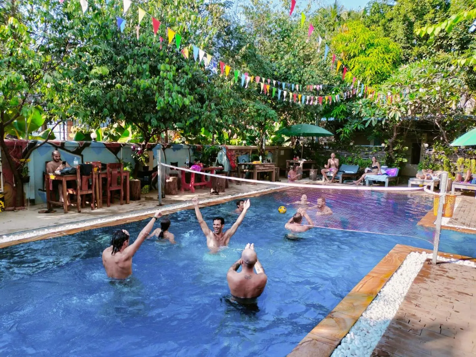Swimming pool in Blue Diamond Hostel