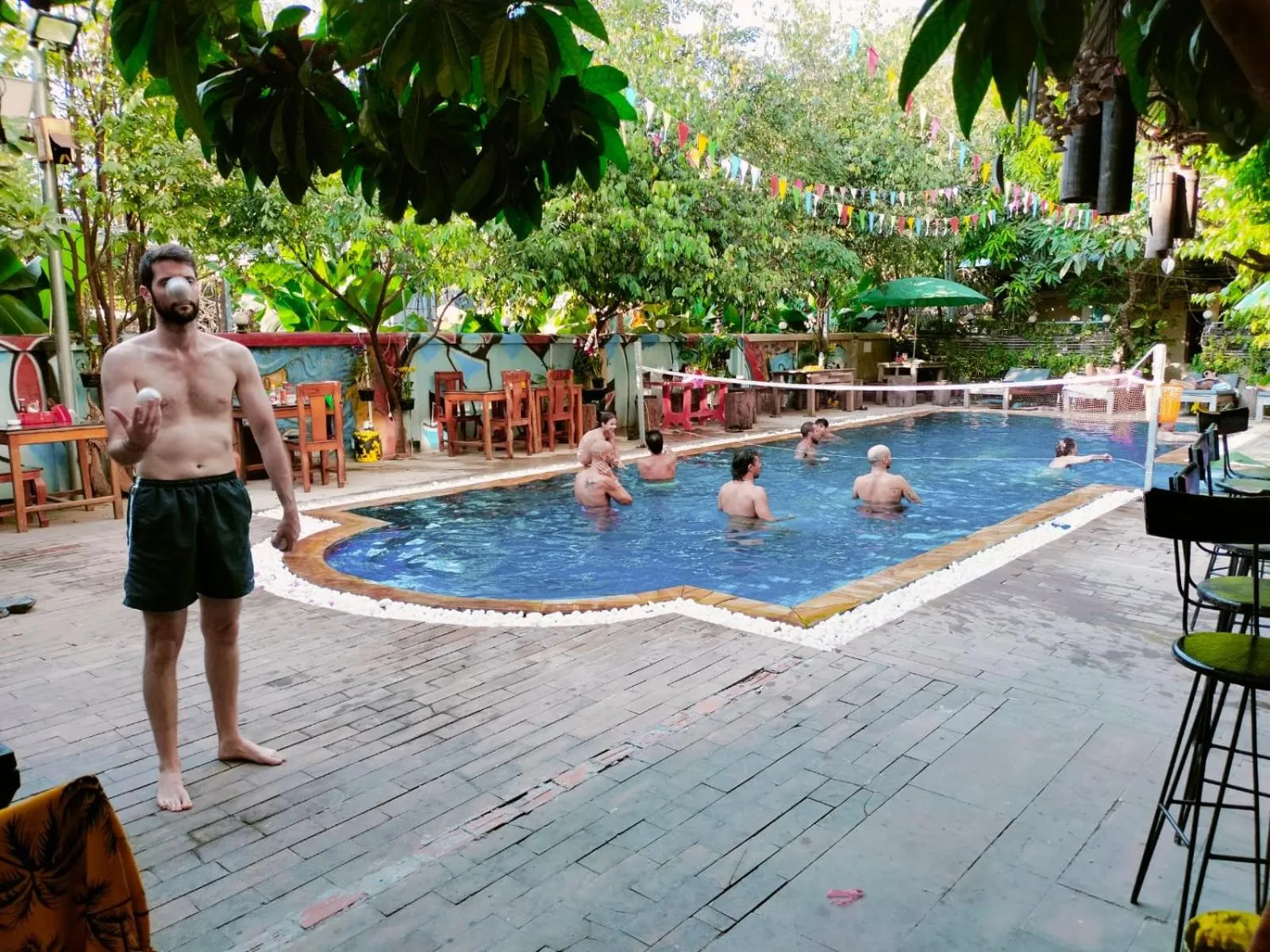 People in Blue Diamond Hostel