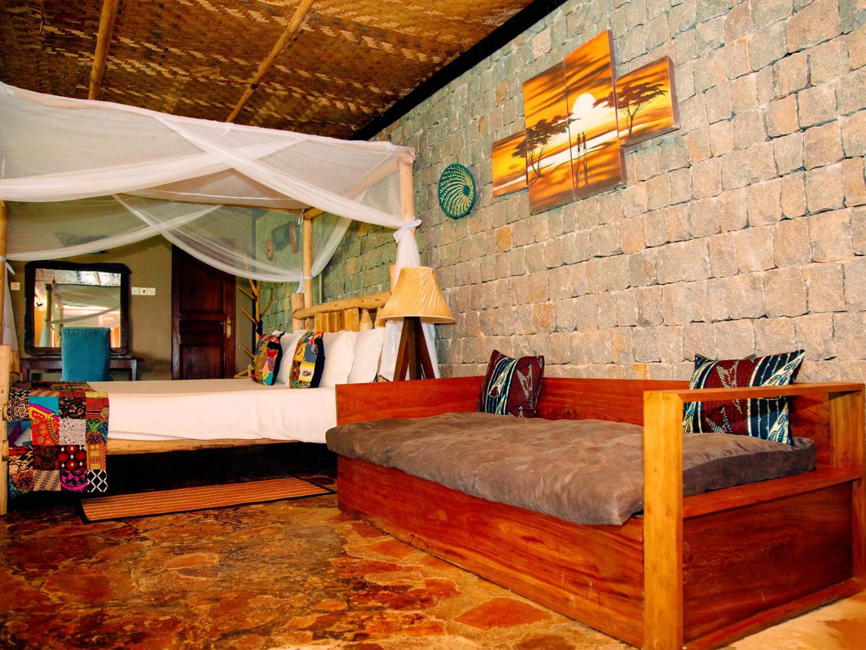 Bed in Wag Hill Lodge & Spa