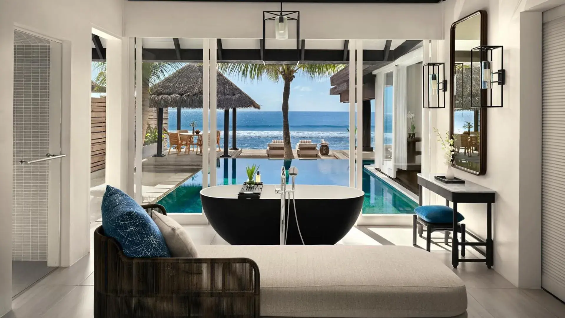 Bathroom in Naladhu Private Island Maldives Bathroom in Naladhu Private Island Maldives