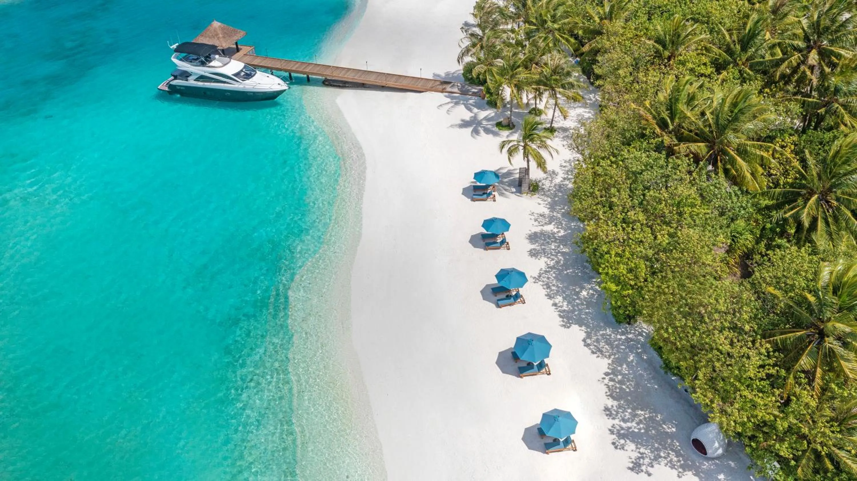 Bird's eye view in Naladhu Private Island Maldives